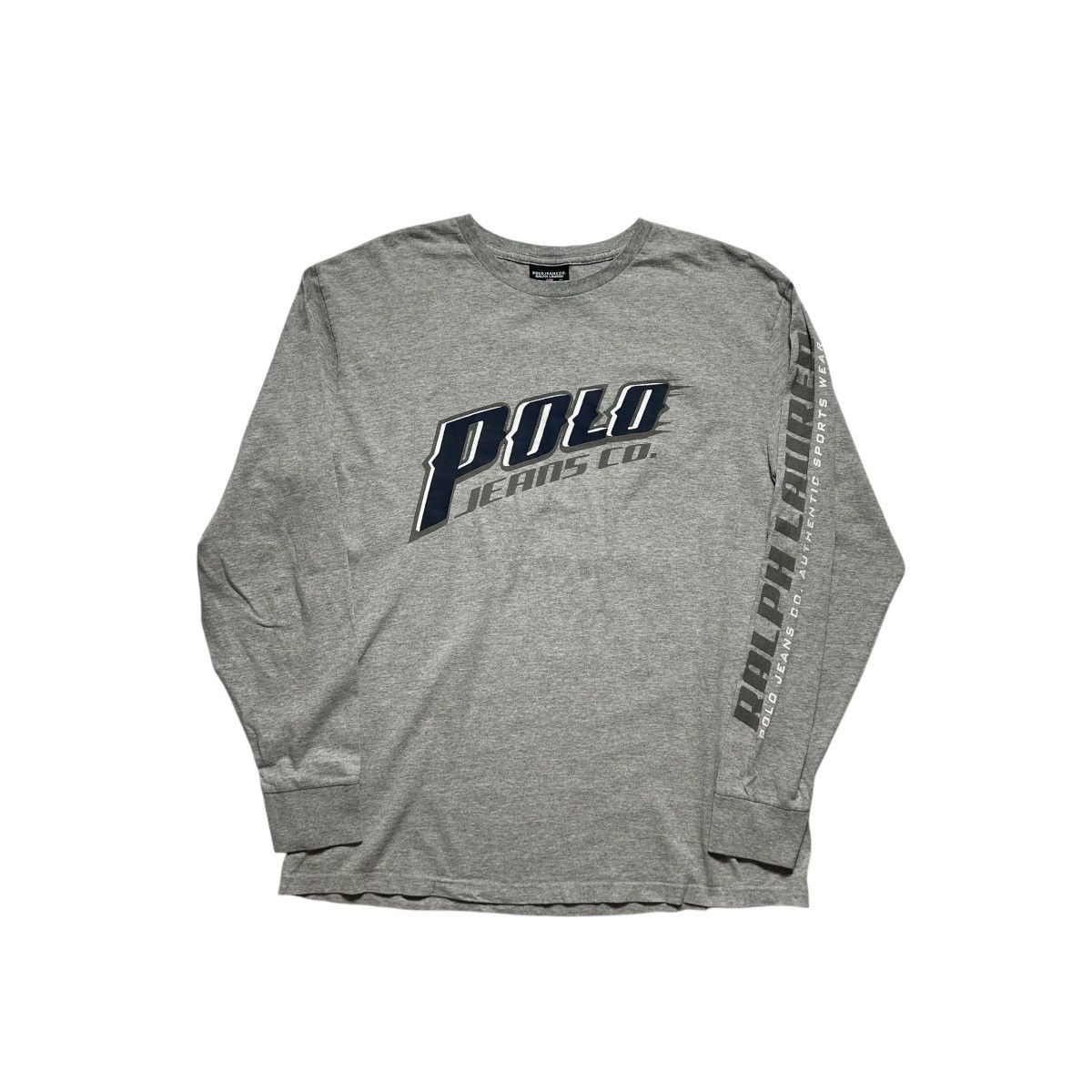 Polo Ralph Lauren × Vintage Polo Ralph Lauren Jeans Big Logo Long Sleeve Tshirt Size US L / EU 52-54 / 3 - 1 Thumbnail