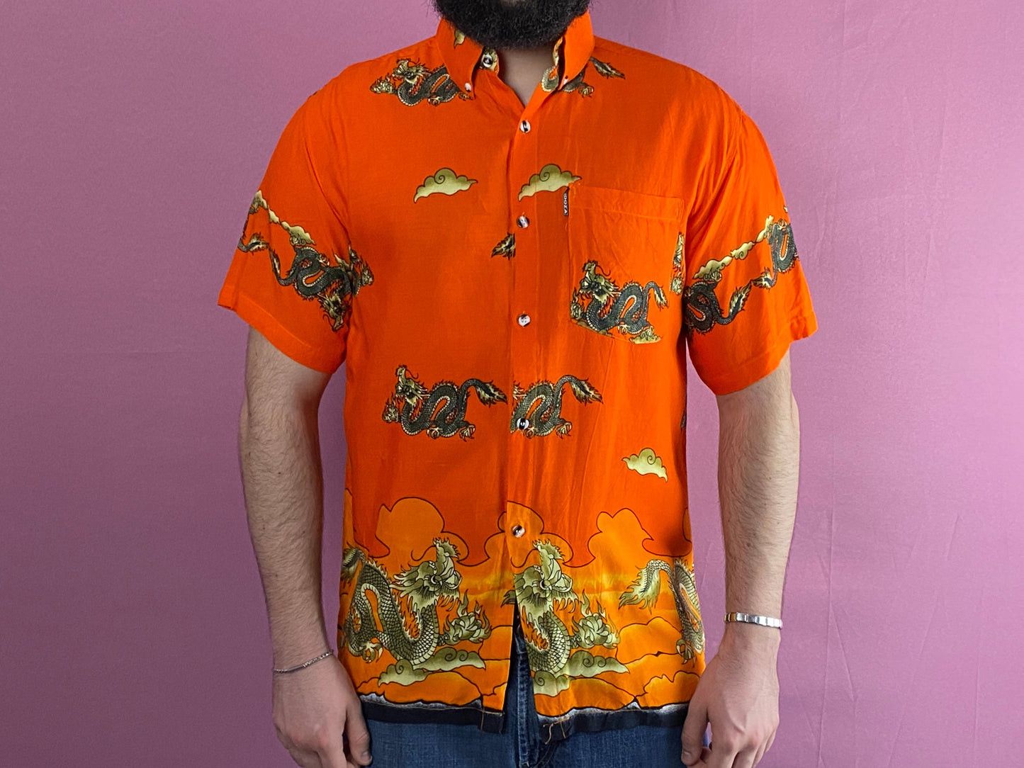 Other Pidoza Vintage Chinese Dragon Print Short Sleeve Shirt - M Size US M / EU 48-50 / 2 - 3 Thumbnail