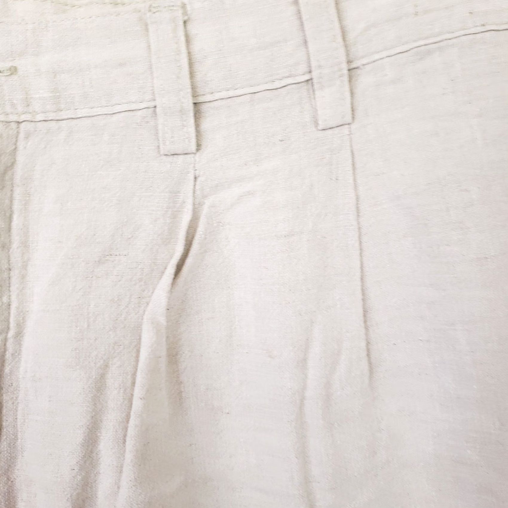 Vintage Britches Linen Blend Shorts Men's 34x7 Beige Pleated Front Flat Front Zip Casual Travel Beach Chino Breathable Lightweight Reg Size US 34 / EU 50 - 4 Thumbnail
