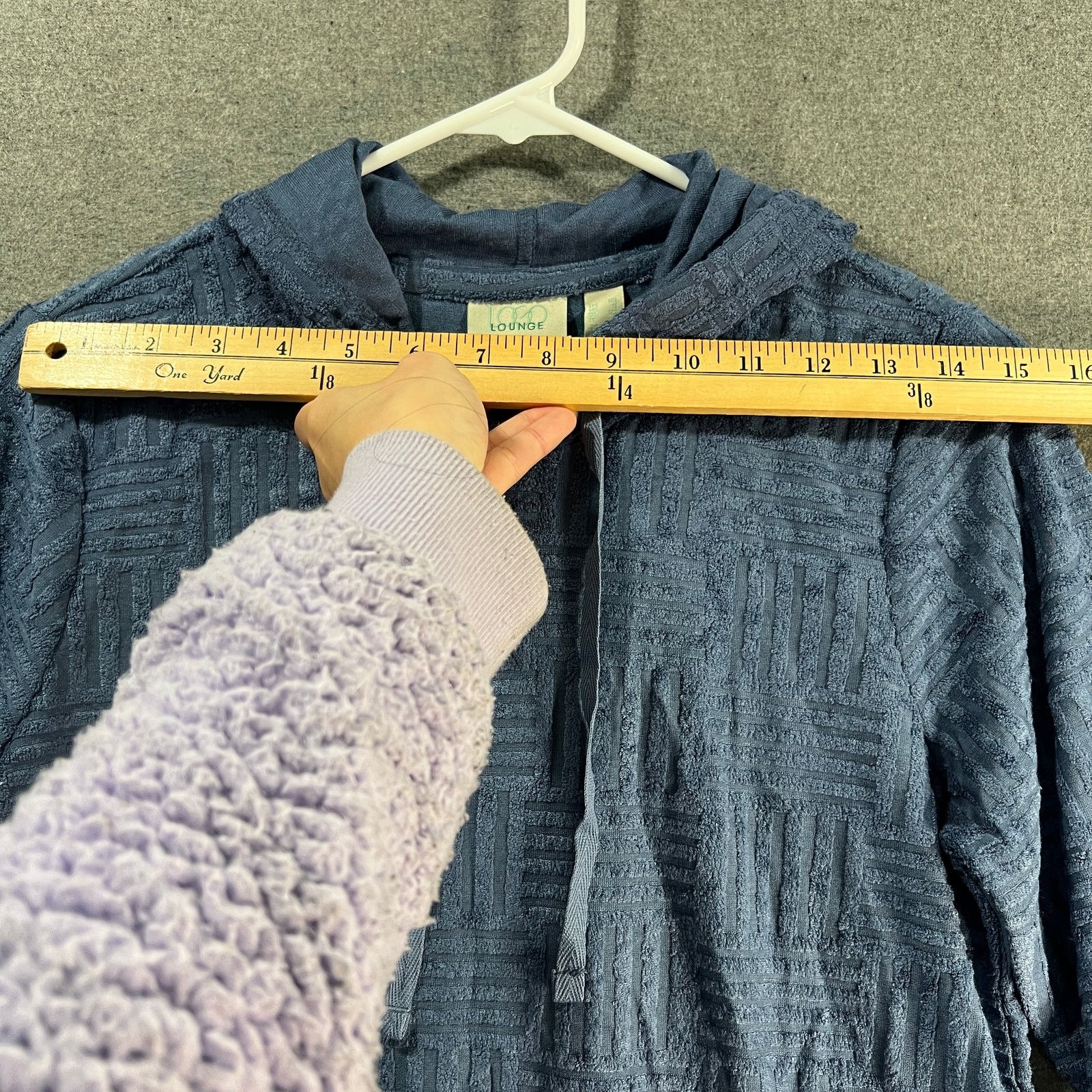 Other LOGO Lounge by Lori Goldstein Textured Terry Cloth Hoodie Size XS / US 0-2 / IT 36-38 - 7 Thumbnail