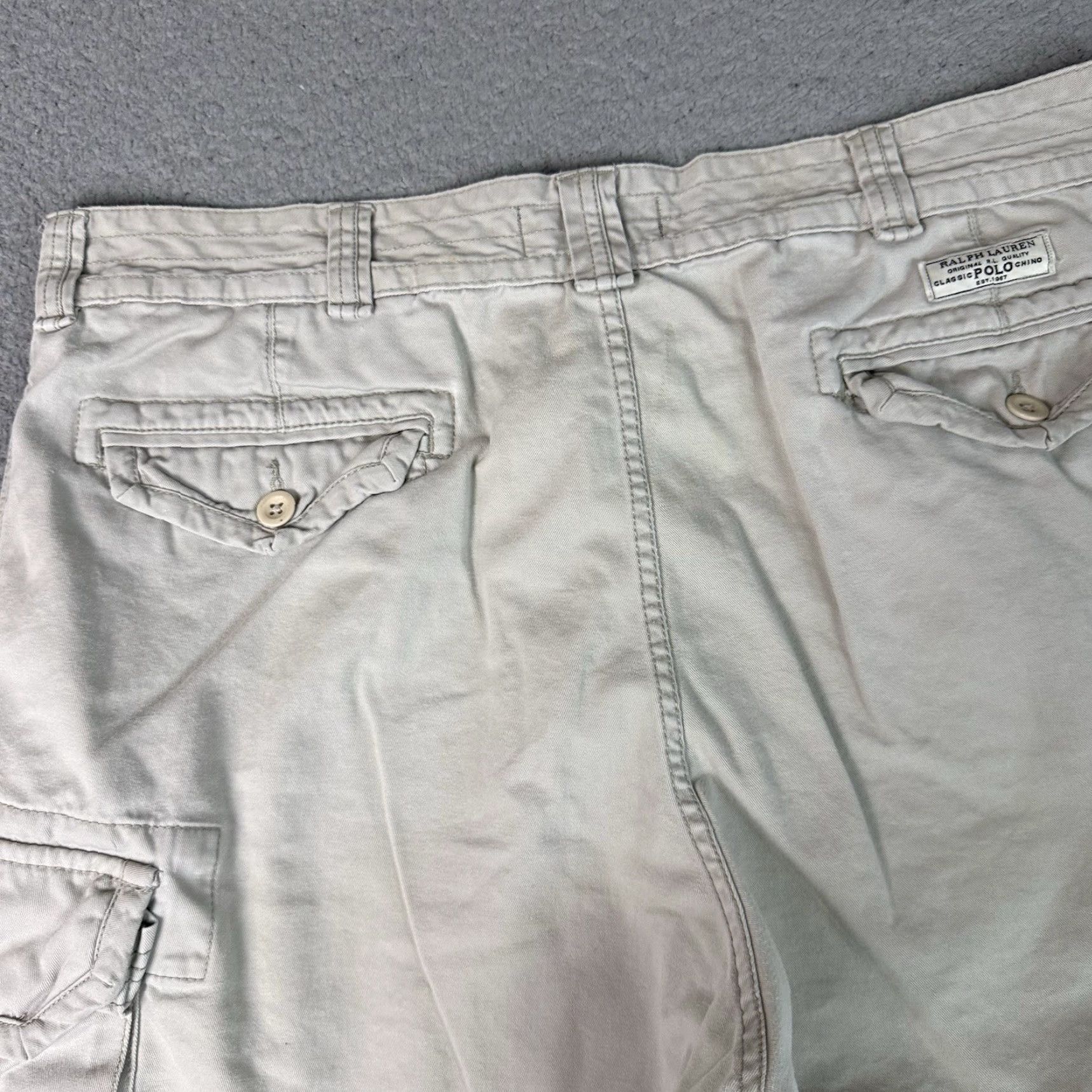 Polo Ralph Lauren VINTAGE Polo Ralph Lauren Cargo Shorts Mens 40 Beige Cargo Pocket Regular 90s Outdoor Preppy Size US L / EU 52-54 / 3 - 4 Thumbnail