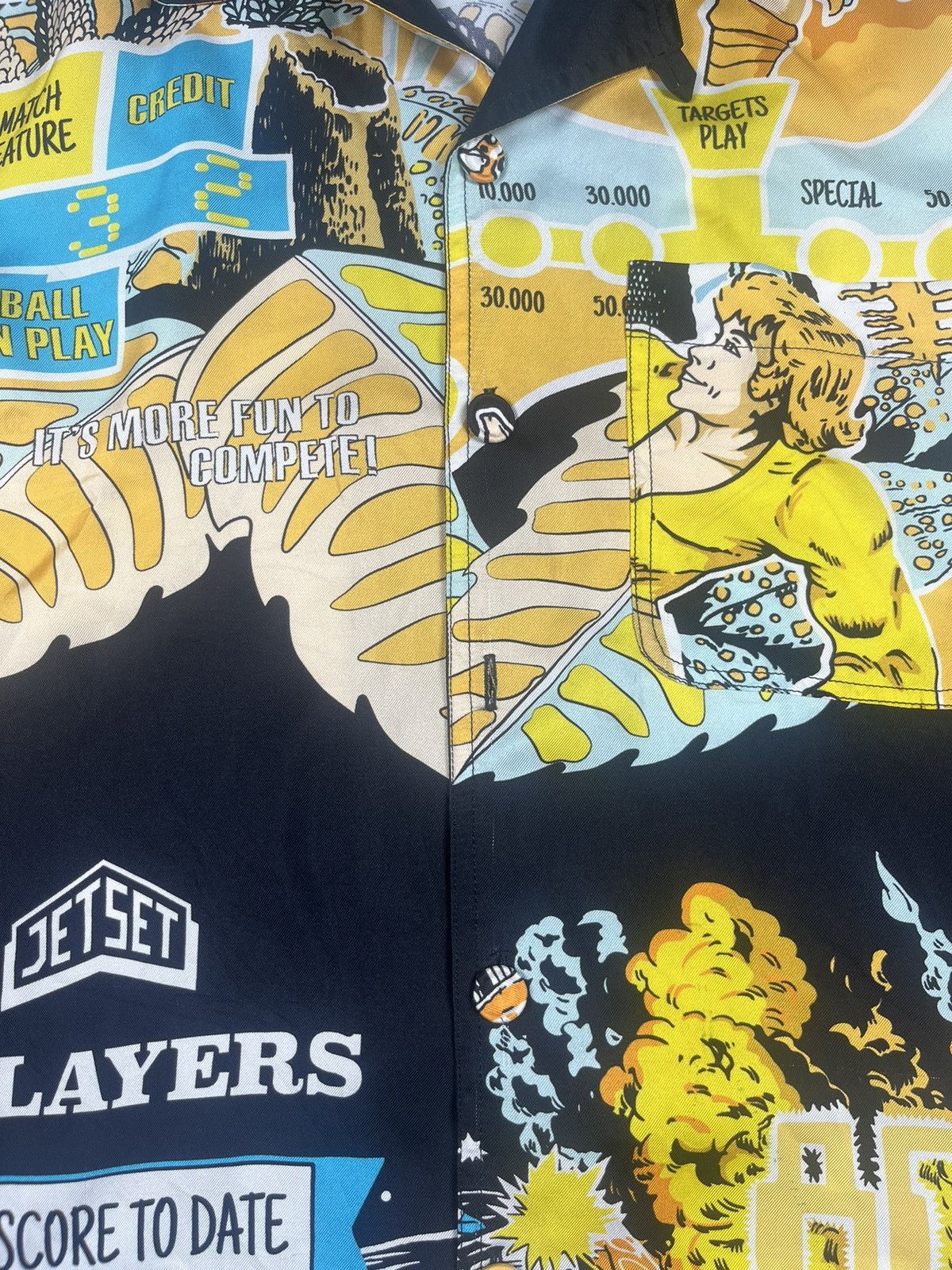 JET SET Rare Jet Set 4 Players Silk Shirt ShortSleeve Made in Italy Size US S / EU 44-46 / 1 - 3 Thumbnail