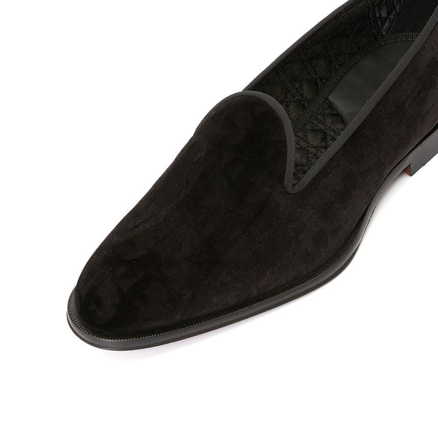 Dior o1mle0326 Timeless Slippers Do Velvet Shoes in Black Size US 12 / EU 45 - 7 Thumbnail