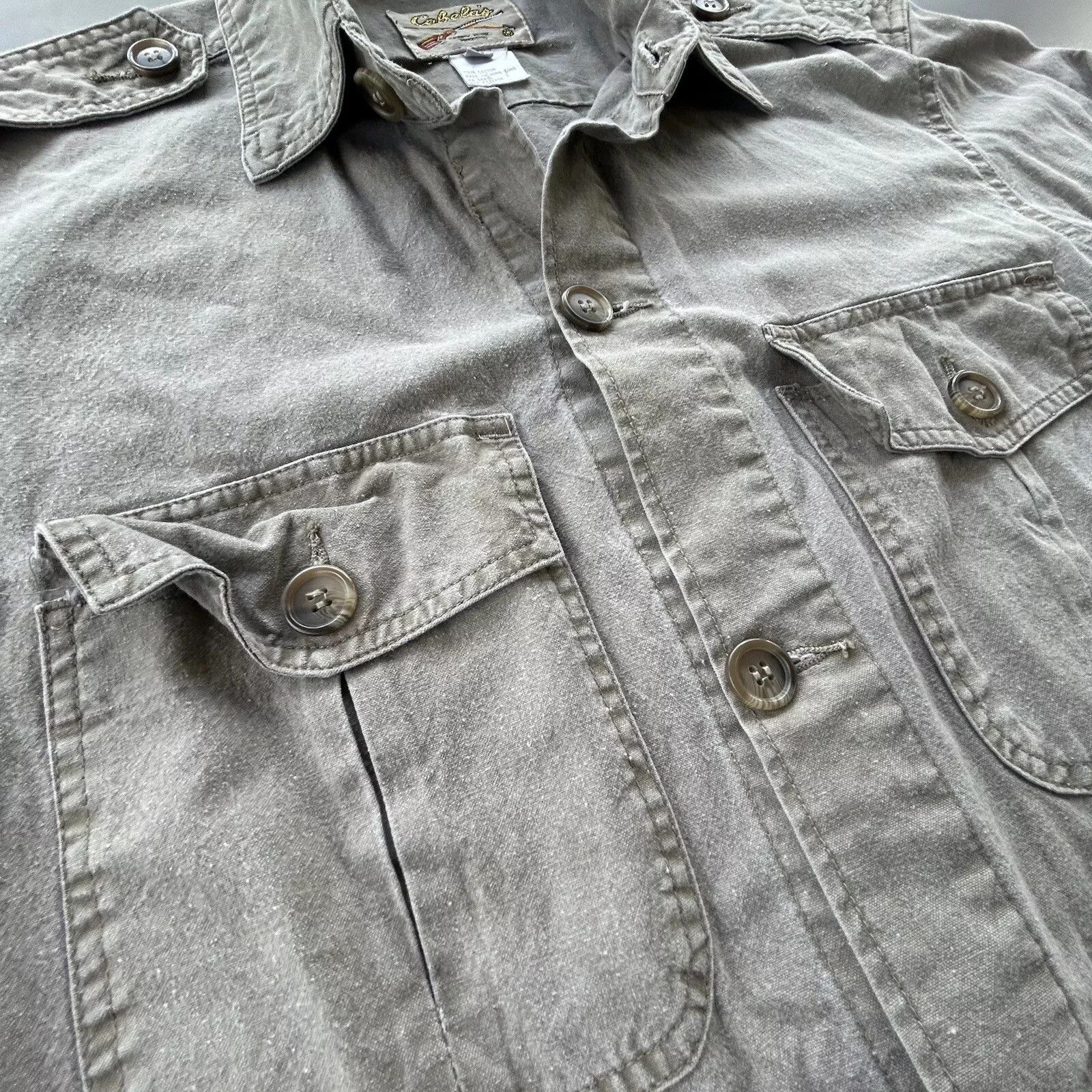 Cabelas VTG 80s Cabelas Jacket Military Khaki 4 Pockets Size US M / EU 48-50 / 2 - 6 Thumbnail