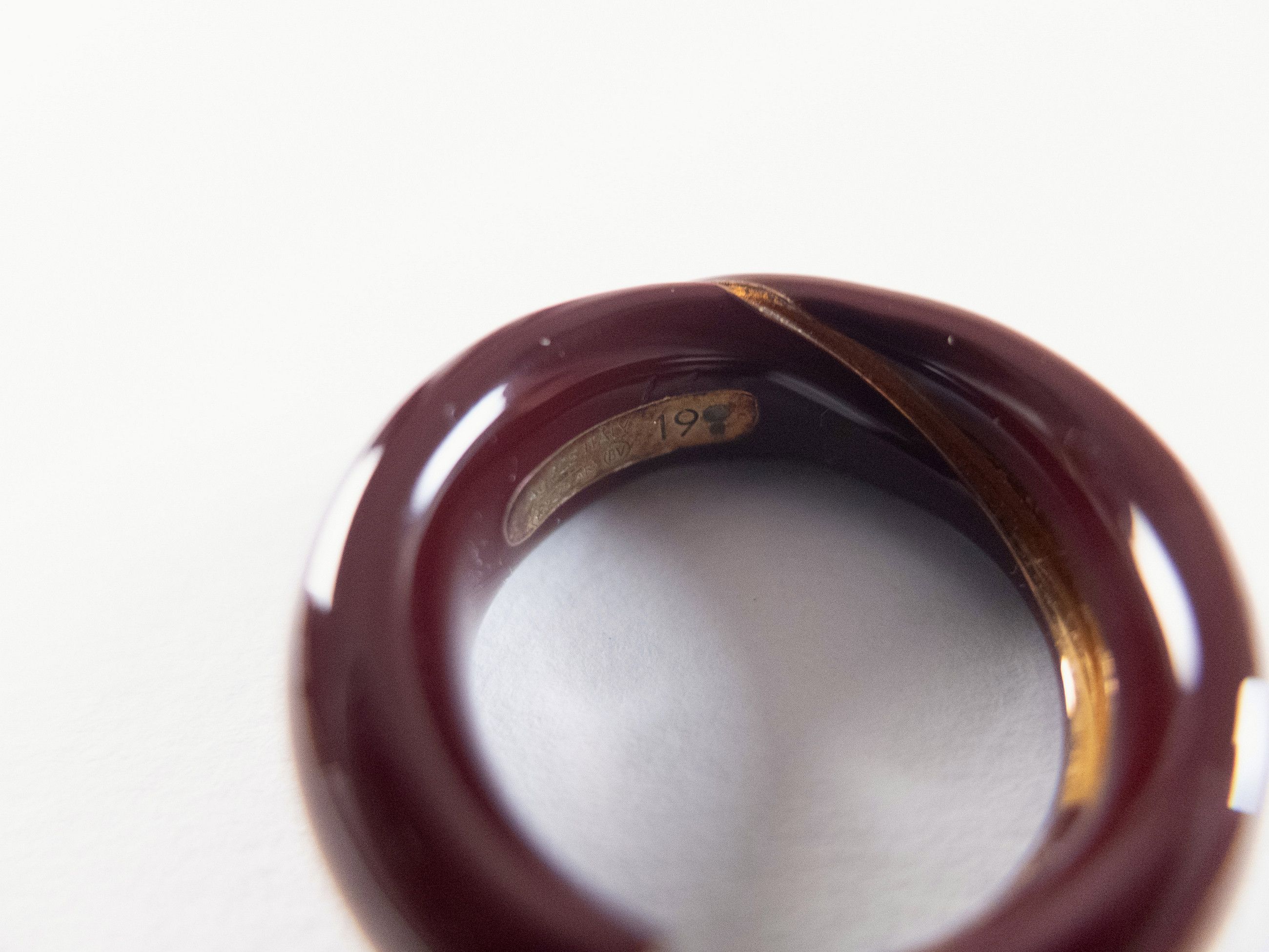 Bottega Veneta BOTTEGA VENETA Fold brown ring enamel & silver ring 19 q Size ONE SIZE - 7 Thumbnail