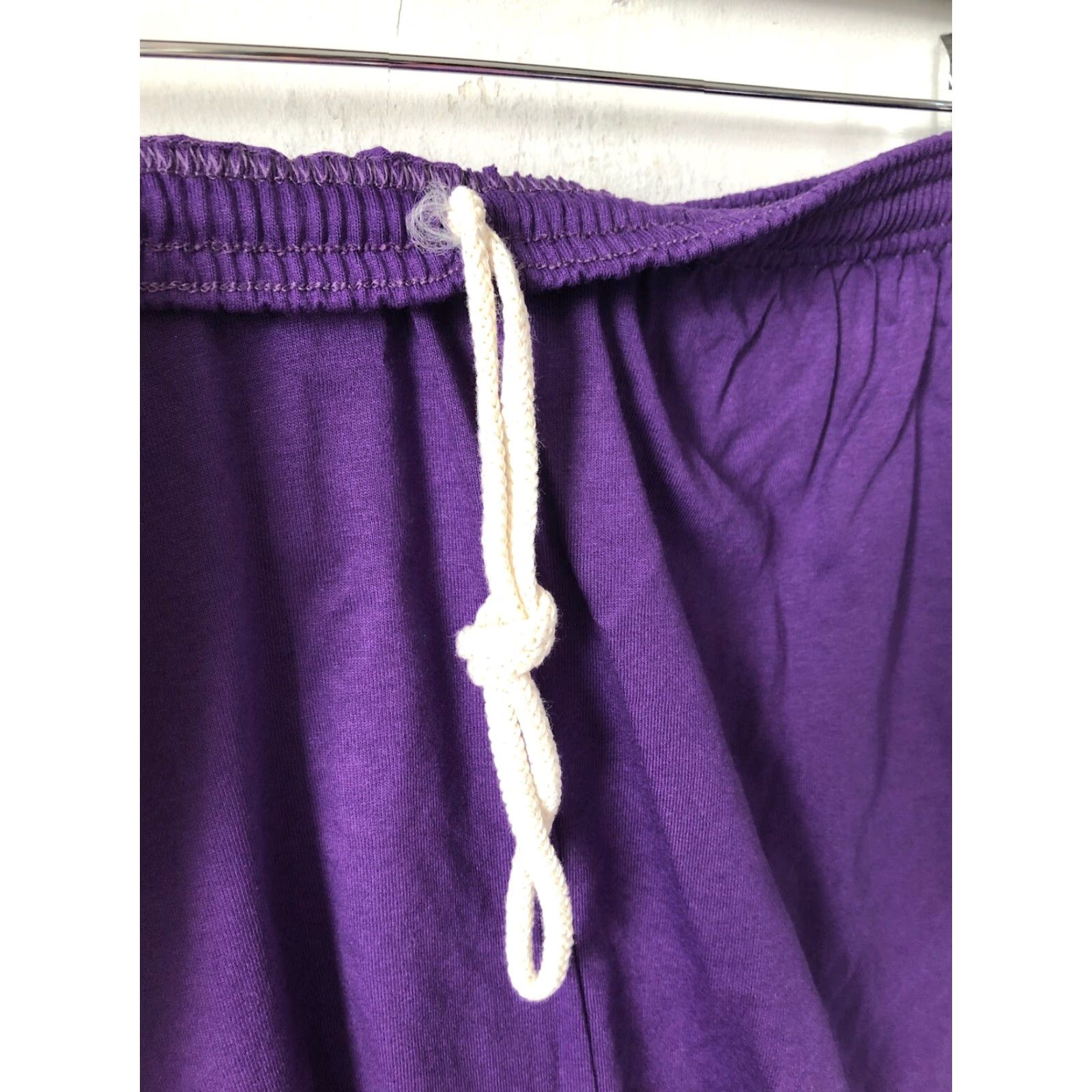 Russell Athletic VINTAGE Russell Athletic Mens Shorts Neatly Deadstock 90s NWOT Purple Drawstring 15” waist 3.5” inseam Size US 33 - 4 Thumbnail