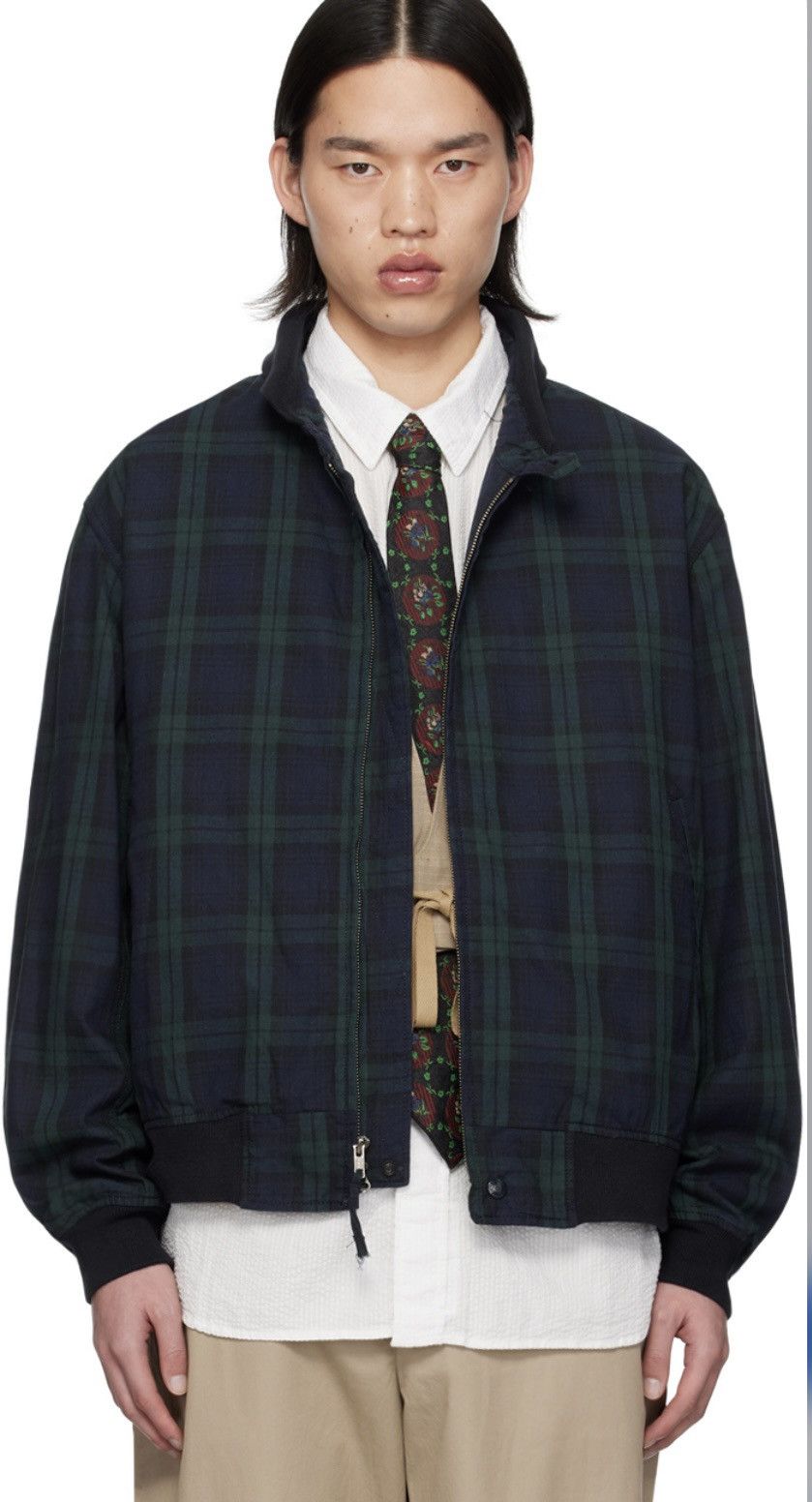 Engineered Garments Navy Check Bomber Jacket Size US S / EU 44-46 / 1 - 1 Thumbnail