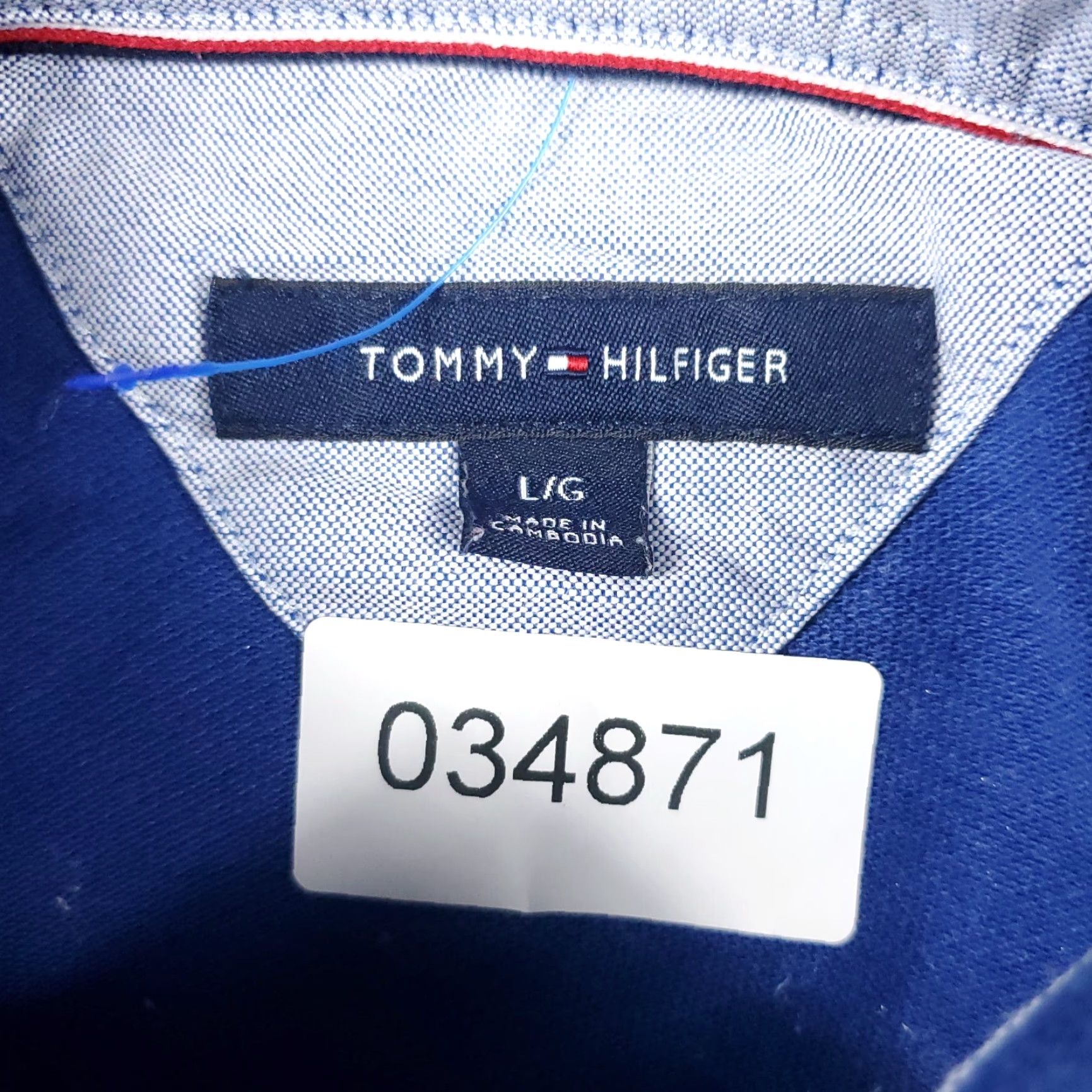 Tommy Hilfiger VINTAGE Tommy Hilfiger Polo Shirt Mens L Blue Casual Short Sleeve Shirt Adult Large Blue Classic Logo Polo Size US L / EU 52-54 / 3 - 8 Thumbnail