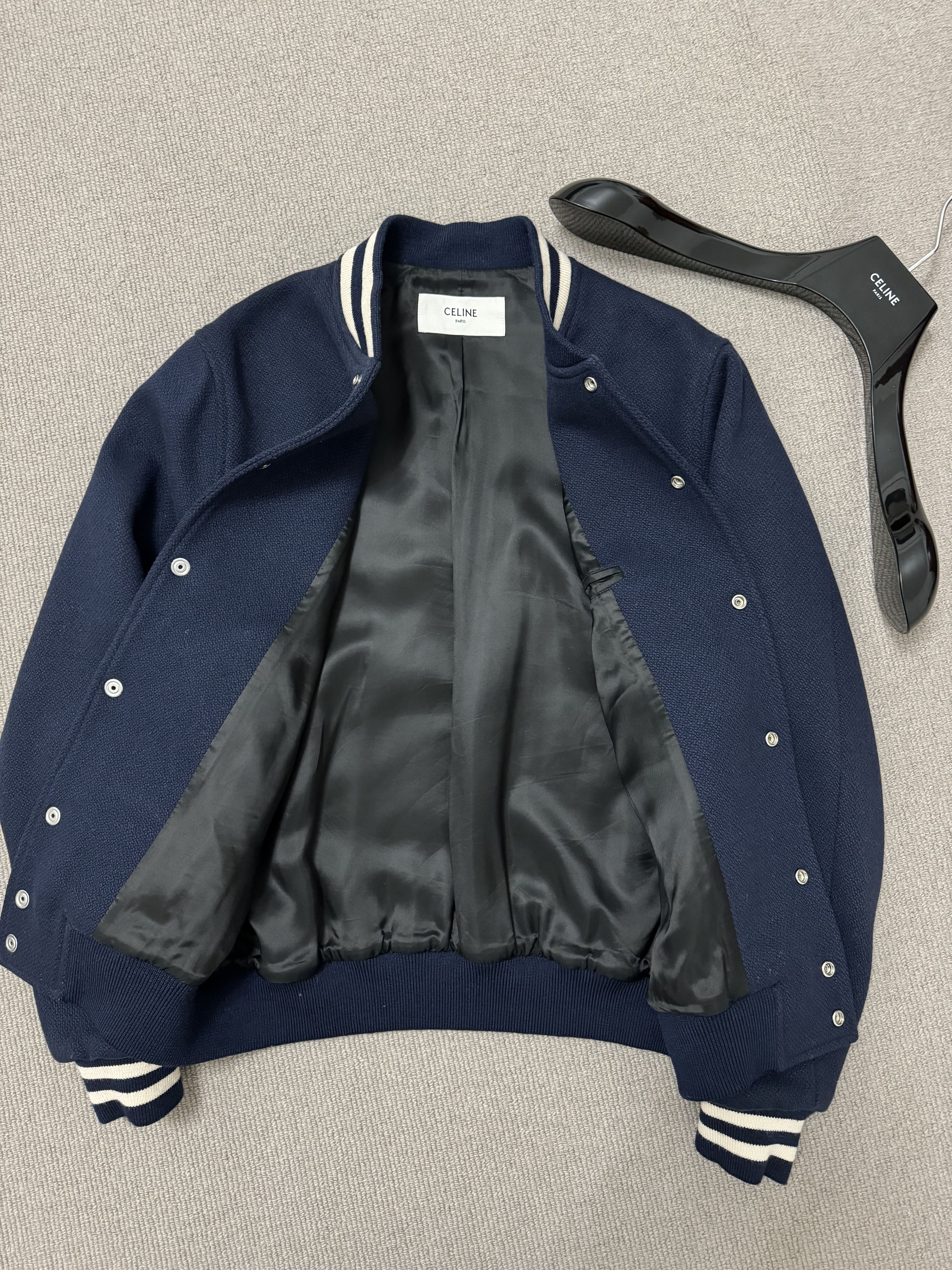 Celine × Hedi Slimane Celine Teddy Varsity Jacket Size US S / EU 44-46 / 1 - 3 Thumbnail