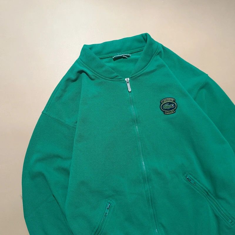 Lacoste Vintage 80s 90s Chemise Lacoste Club Green Zip Up Hoodie M Size US M / EU 48-50 / 2 - 3 Thumbnail