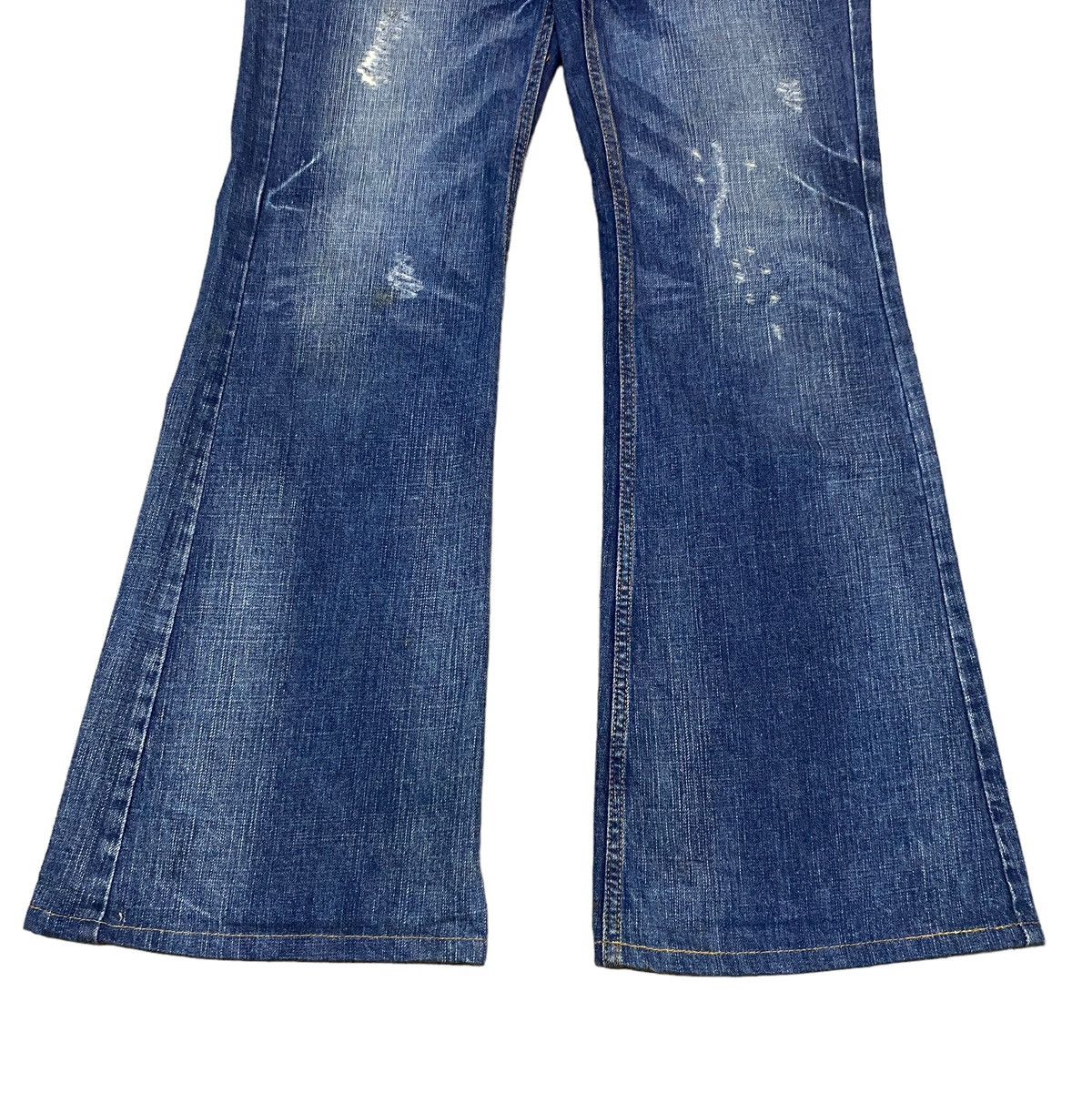 Le Grande Bleu (L.G.B.) Rare Design Vintage Brand Back Number Flared Jeans 2000s Size US 30 / EU 46 - 5 Thumbnail