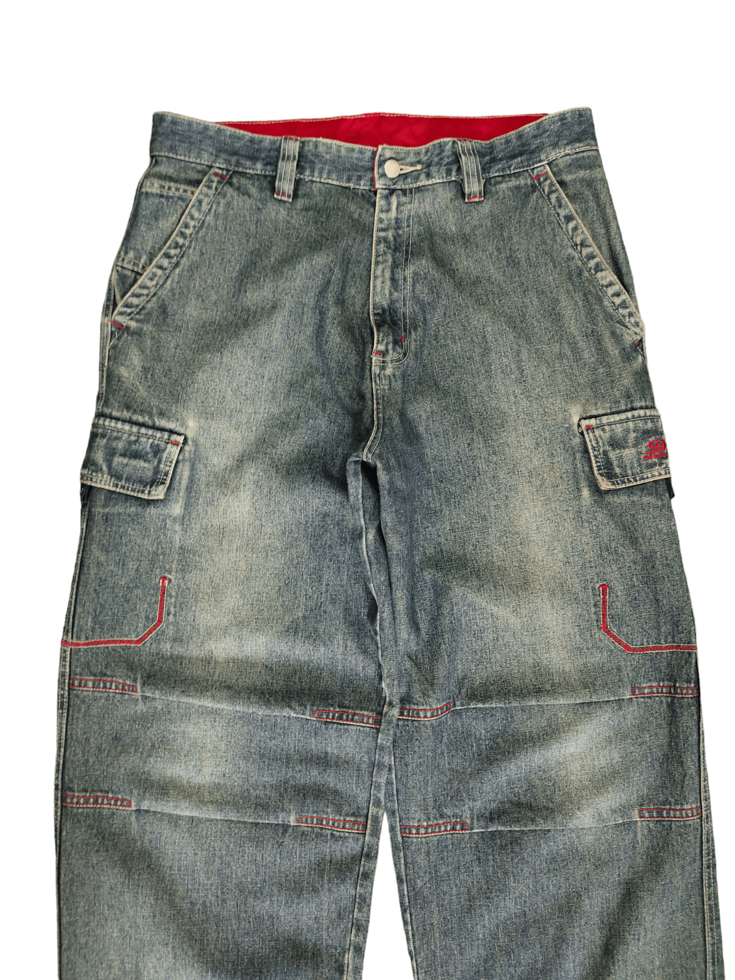 Japanese Brand Baggy Jeans Piko Cargo Wide Leg Denim Y2k Jnco Streetwear Size US 34 / EU 50 - 10 Thumbnail