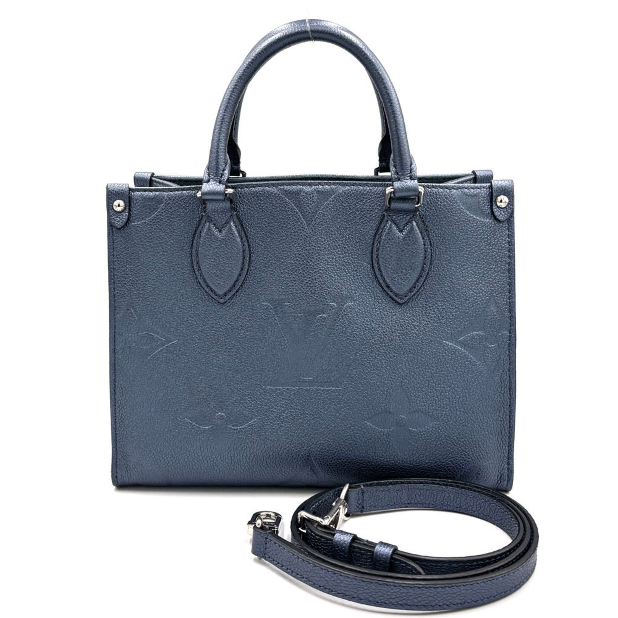 Louis Vuitton Monogram Empreinte On the Go PM M58956 Metallic Blue