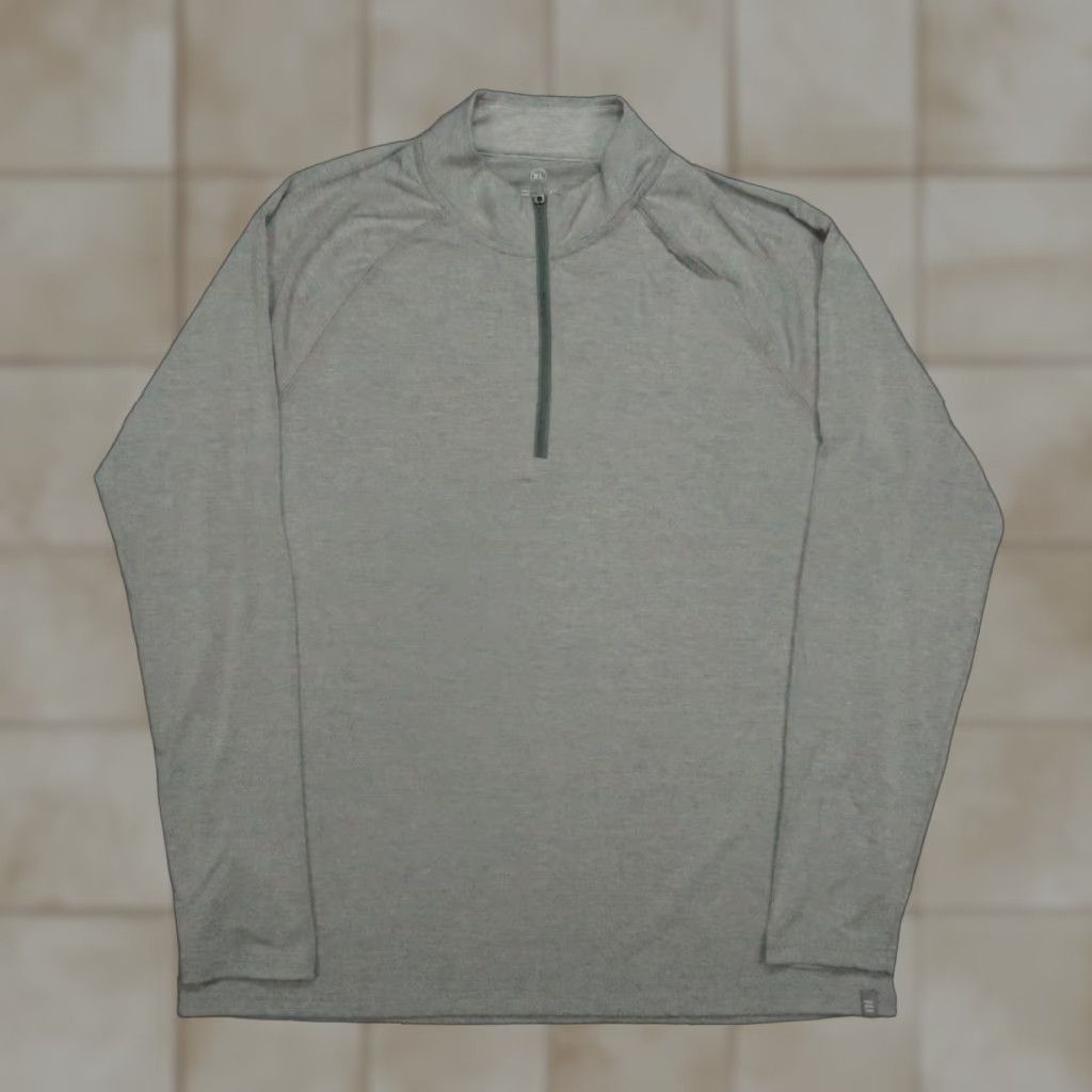 Vintage Free Fly Pullover Mens XL Gray Quarter Zip Performance Bamboo Long Sleeve Size US XL / EU 56 / 4 - 1 Thumbnail