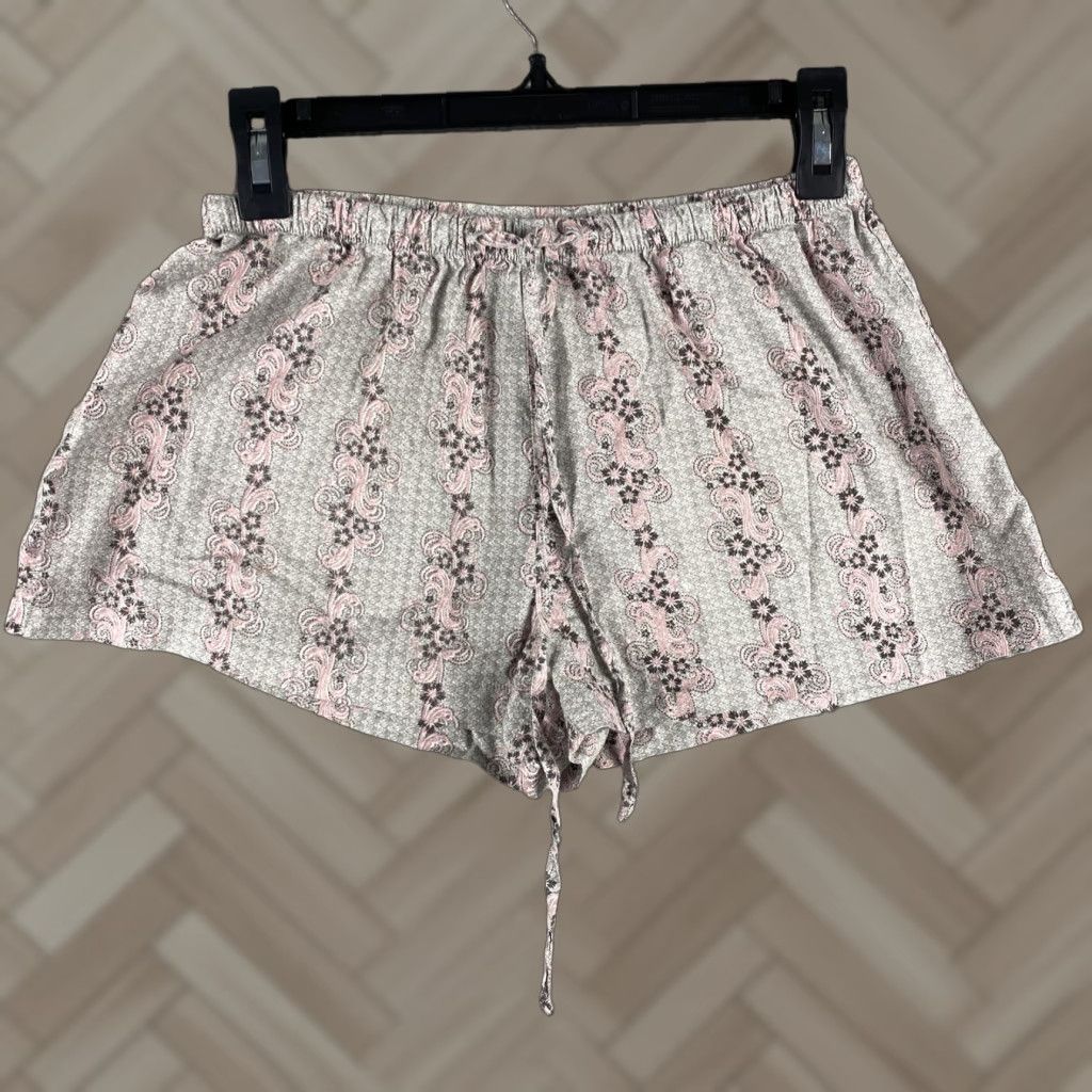 la Vie en Rose La Vie En Rose Sleep Shorts S Women Cotton Pink Gray Floral 39-3 Size 28" / US 6 / IT 42 - 1 Thumbnail