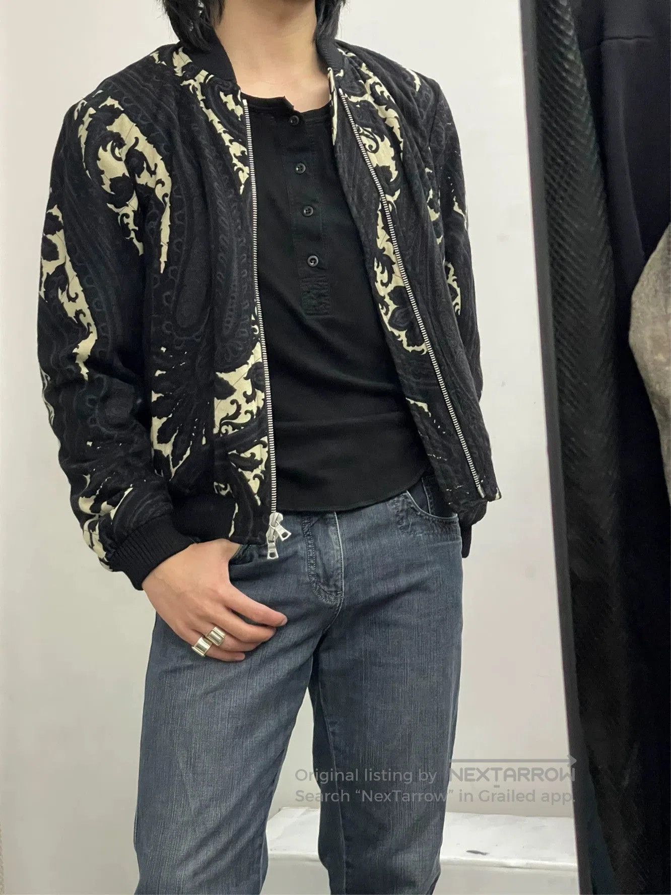 Dries Van Noten Dries Van Noten Paisley Wool Flight Jacket. Size US S / EU 44-46 / 1 - 8 Thumbnail