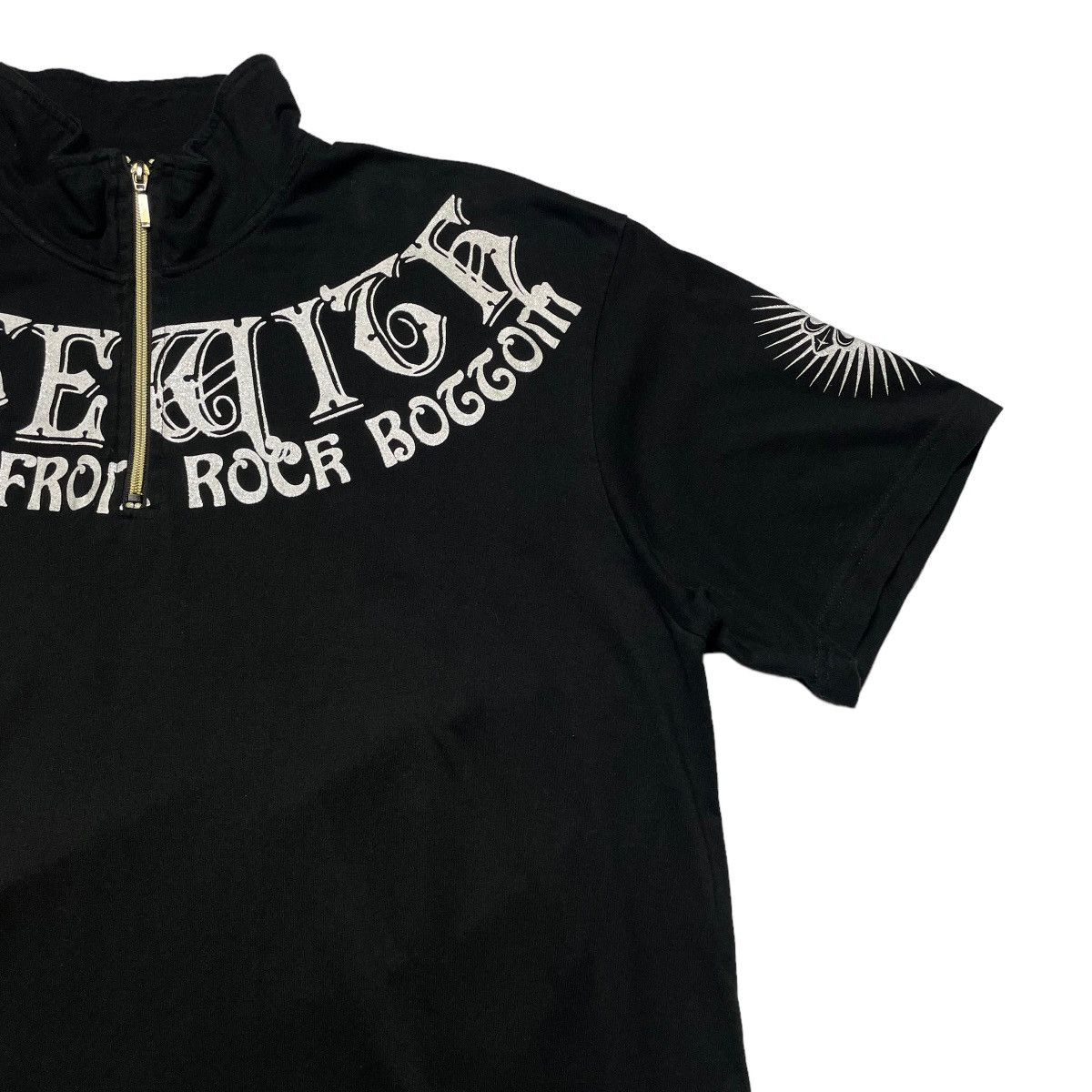 Seditionaries Y2K TIME STEP CROSS SKULL PUNK GOTHIC HALF ZIPPER TSHIRT Size US XXL / EU 58 / 5 - 4 Thumbnail