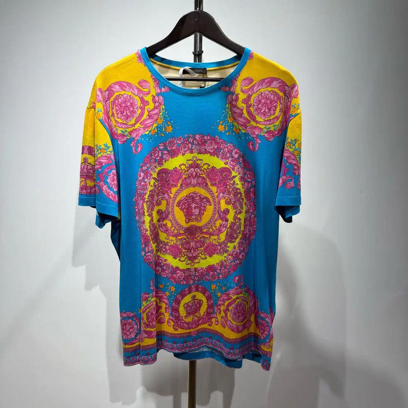 Versace Versace Colorful Cotton Blend Men's T-Shirt 0089 Size US XXL / EU 58 / 5 - 1 Thumbnail