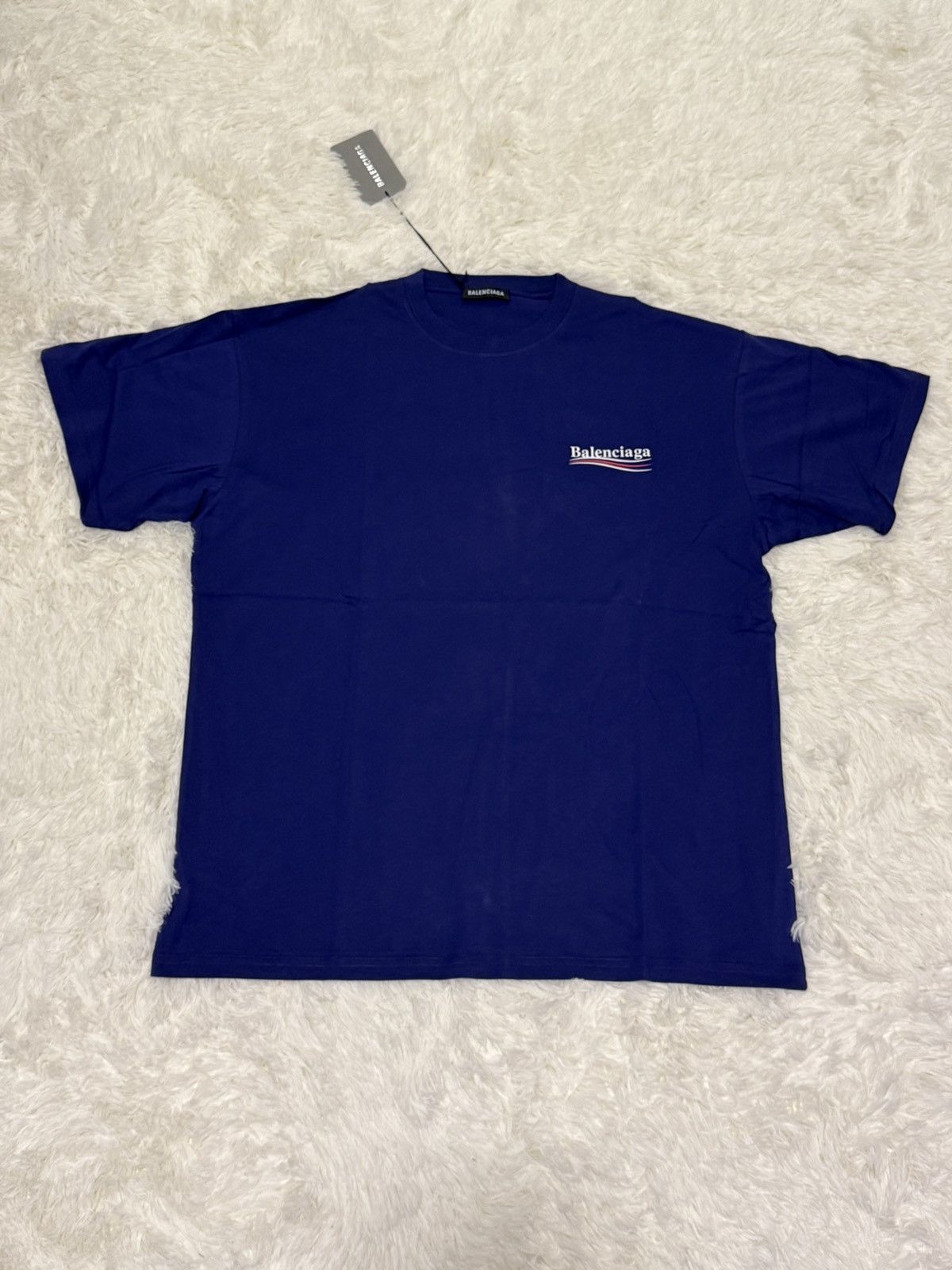 Balenciaga Balenciaga deep blue t shirt Size US M / EU 48-50 / 2 - 2 Thumbnail