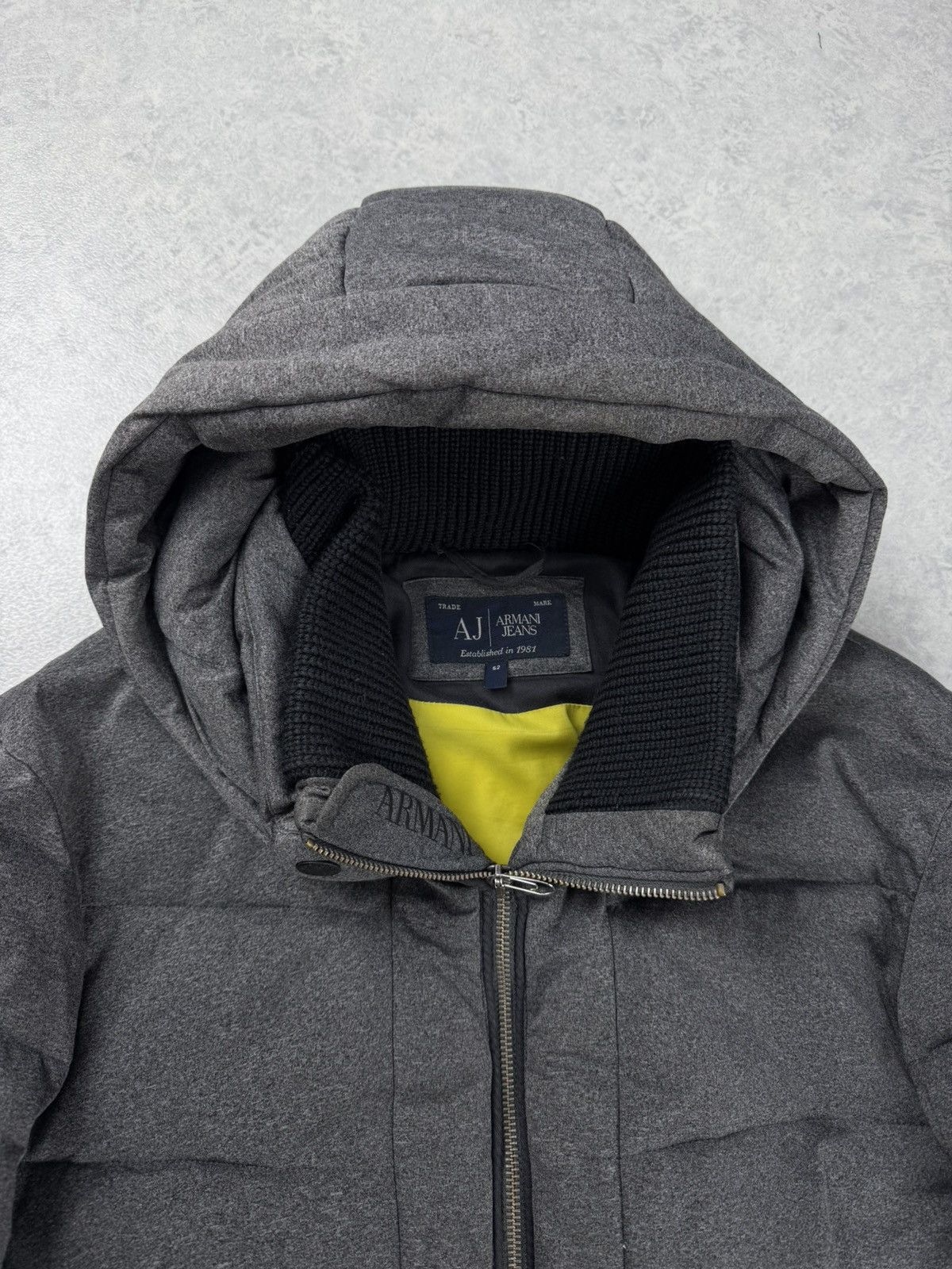 Armani Armani Jeans AJ Grey Hooded Puffer Jacket Size 52 Size US L / EU 52-54 / 3 - 6 Thumbnail