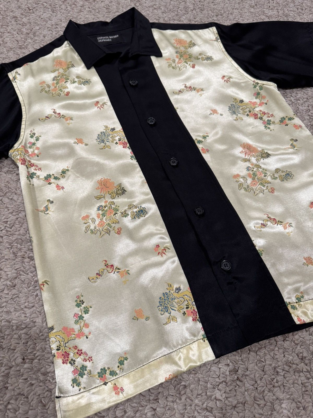 Enfants Riches Deprimes Silk Floral Shirt With Jacquard Inset Size US M / EU 48-50 / 2 - 2 Thumbnail