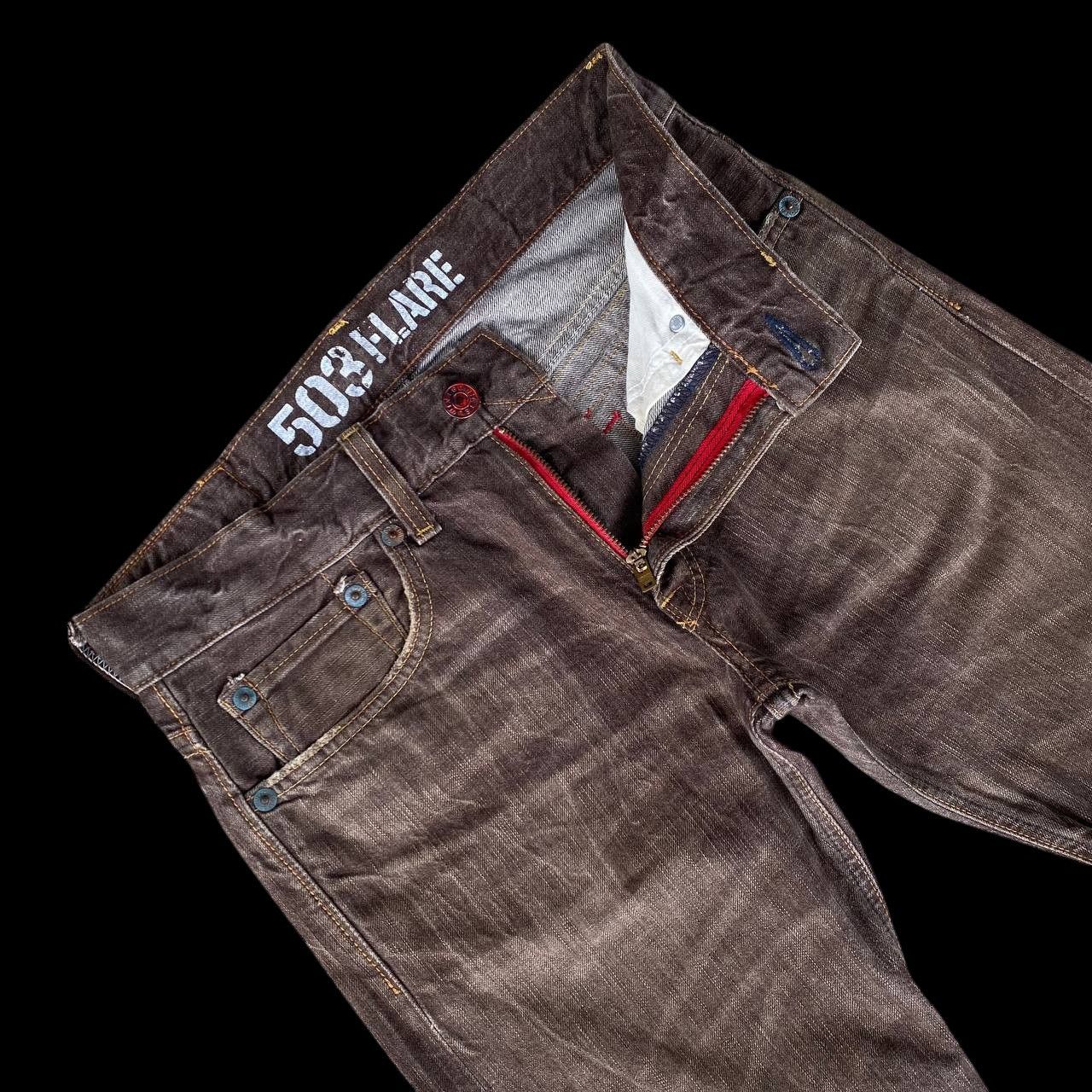 Edwin FLARE EWDIN 503 HERINGBONE GHOSTCLAW DARK BROWN Size US 30 / EU 46 - 7 Thumbnail