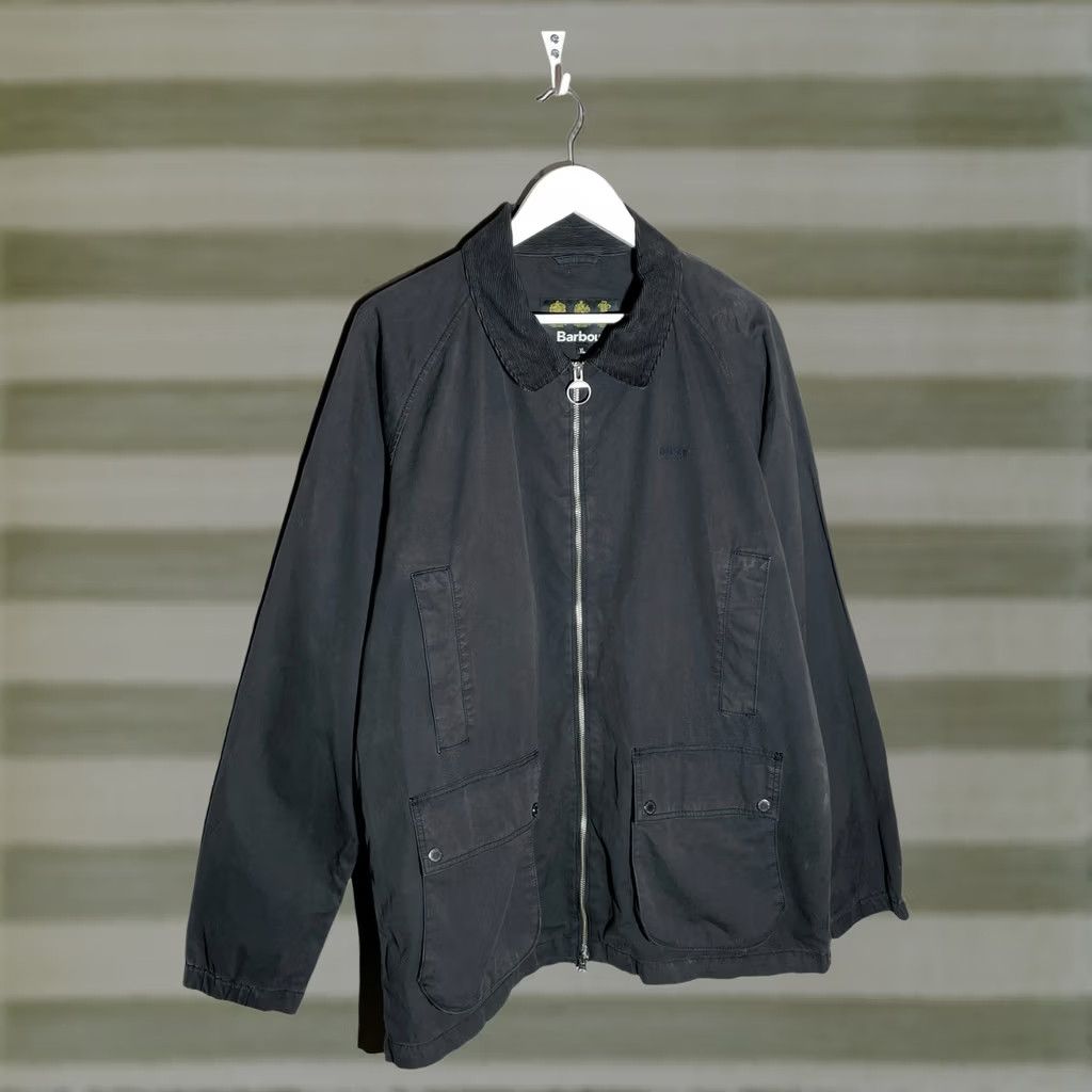 Barbour Barbour Jacket Dark Blue Cotton Zip Quilt Collar Men XL Casual Outdoor Vintage: No Size US XL / EU 56 / 4 - 1 Thumbnail