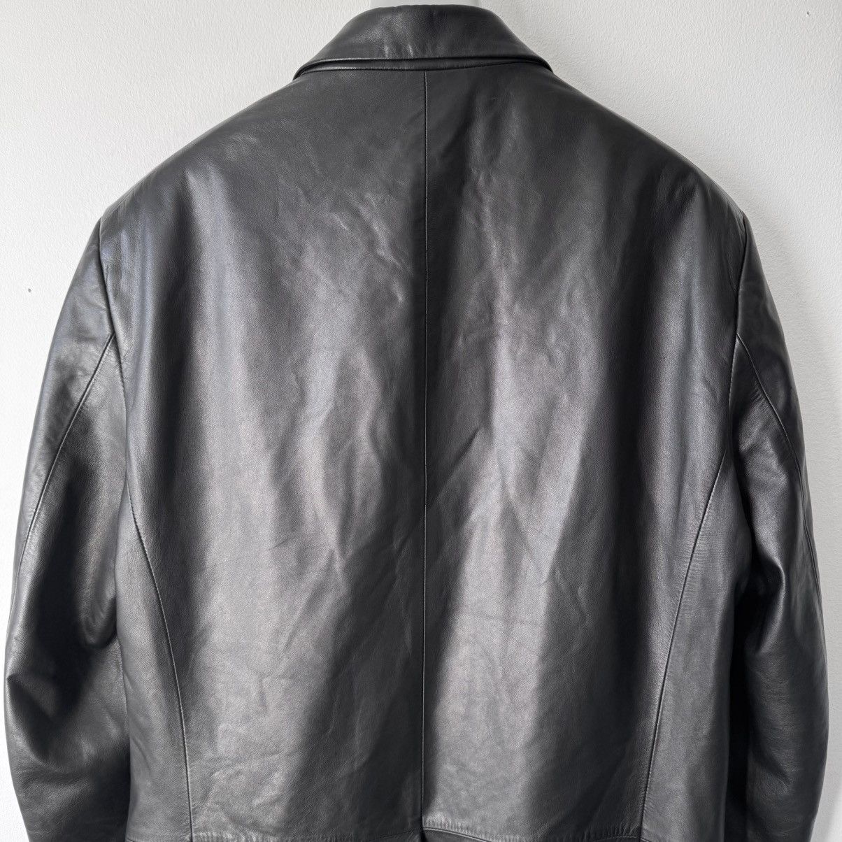 Jil Sander Jil Sander 2000’s Black Lamb Leather Blazer Jacket Size US M / EU 48-50 / 2 - 6 Thumbnail