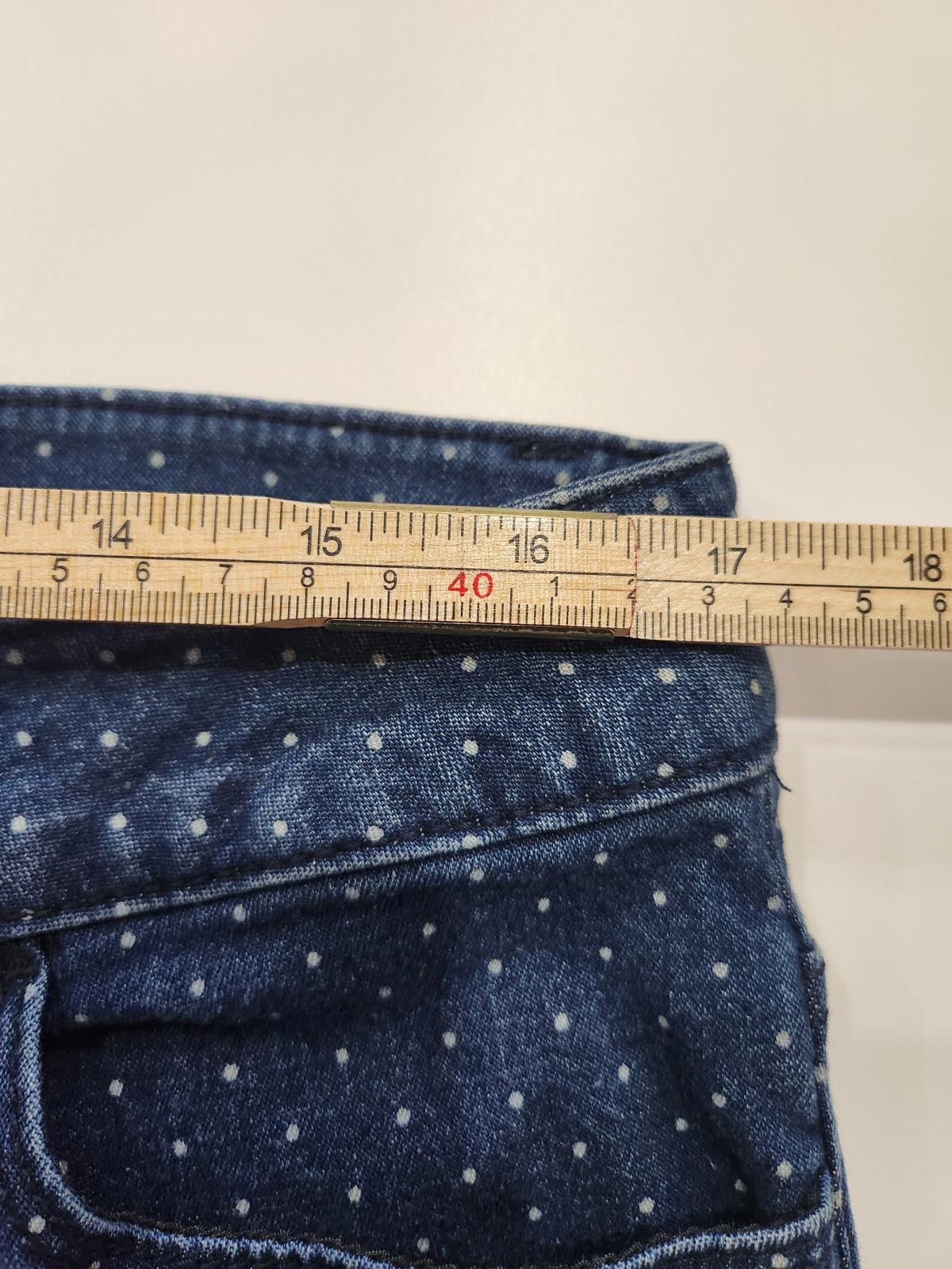 Other Liz Claiborne Women's whit Polka Dot Denim Jeans size 14 Size 36" / US 14 / IT 50 - 6 Thumbnail