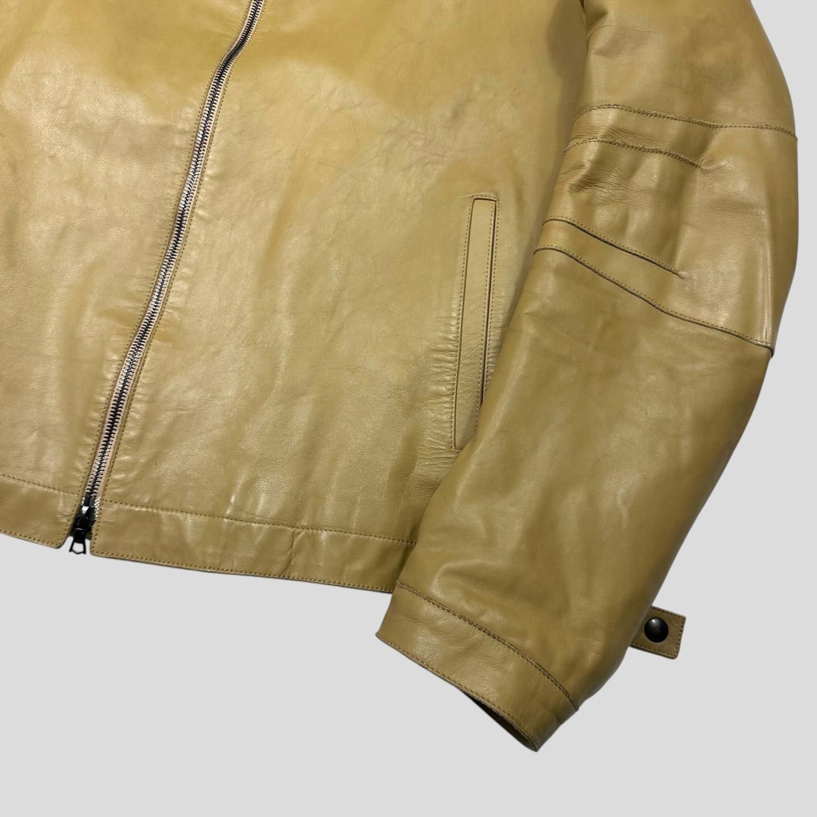 Neil Barrett Neil Barrett AW00 Caramel Leather Moto Slingbag Jacket - L Size US L / EU 52-54 / 3 - 9 Thumbnail