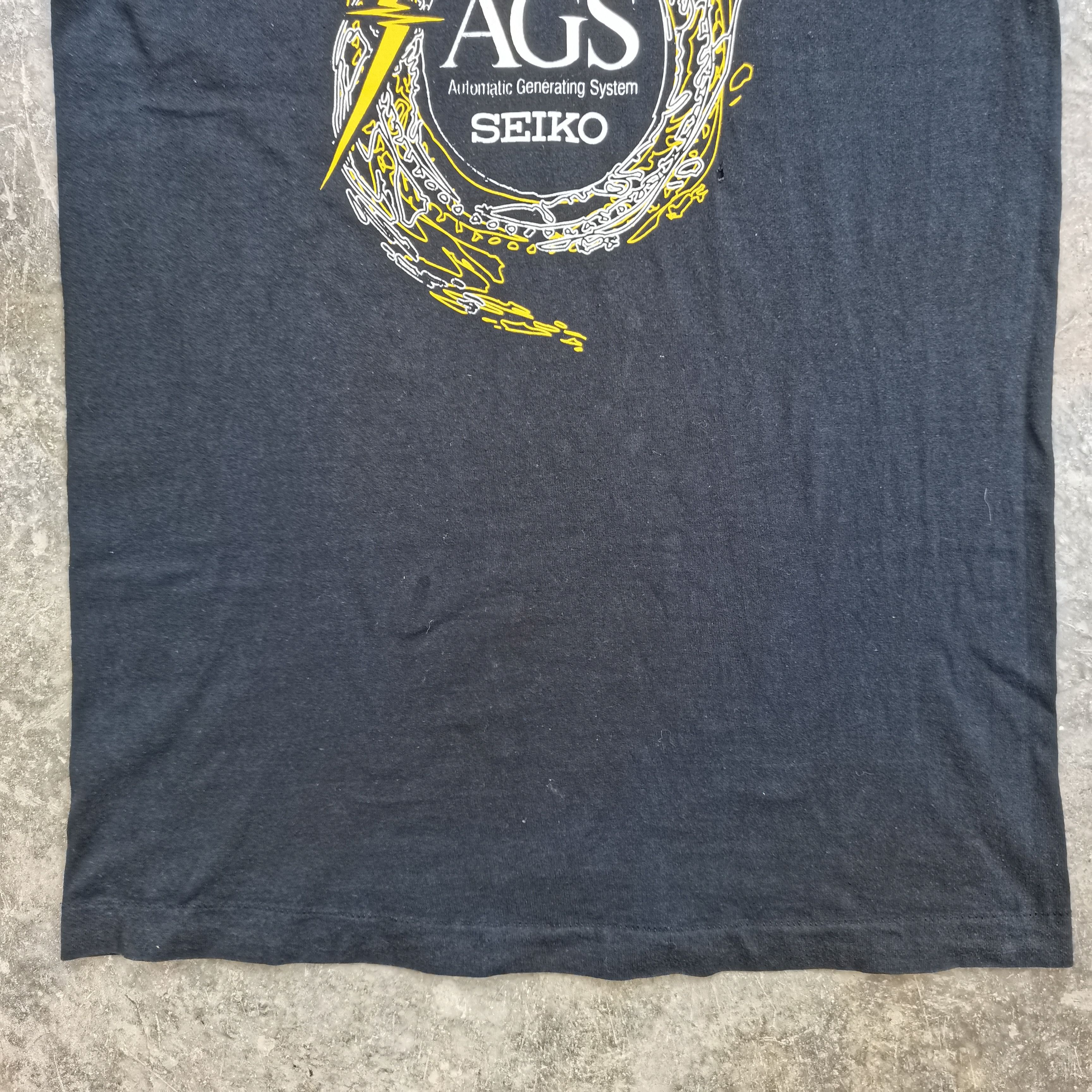 Fruit Of The Loom Vintage Rare 90s Fruit Of The Loom X Seiko Black Tee Size L Size US L / EU 52-54 / 3 - 4 Thumbnail