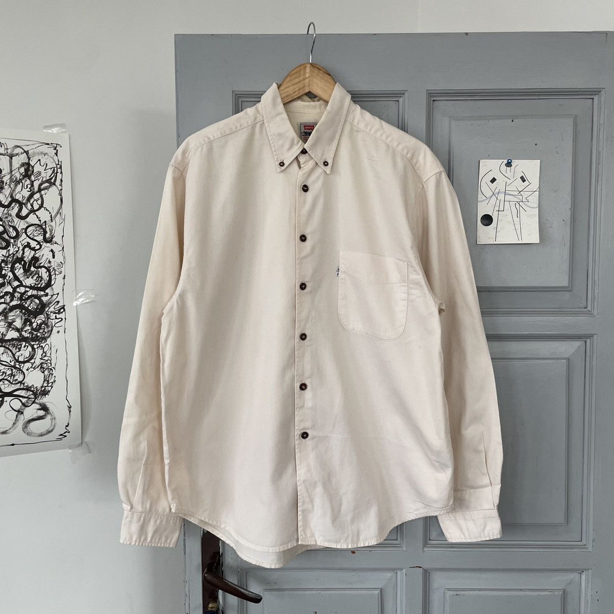 Levi's × Vintage Vintage 90’s Levi’s Grey Tab Shirt Button up Y2k size L Size US L / EU 52-54 / 3 - 2 Thumbnail