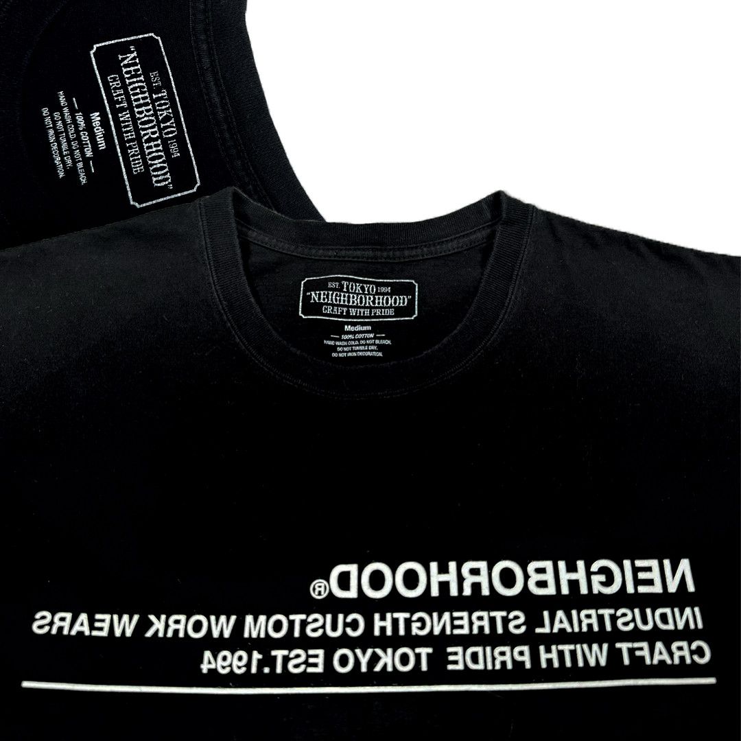 Neighbourhood NBHD - Reverse Logo/Rune Print Tee- Black - M
