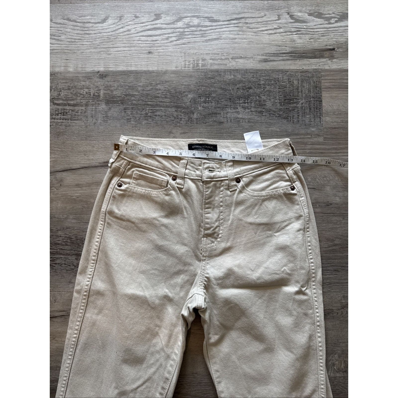 Banana Republic Banana Republic Women 24/00 TALL Beige High Rise Straight Size 24" / US 00 / IT 34 - 4 Thumbnail