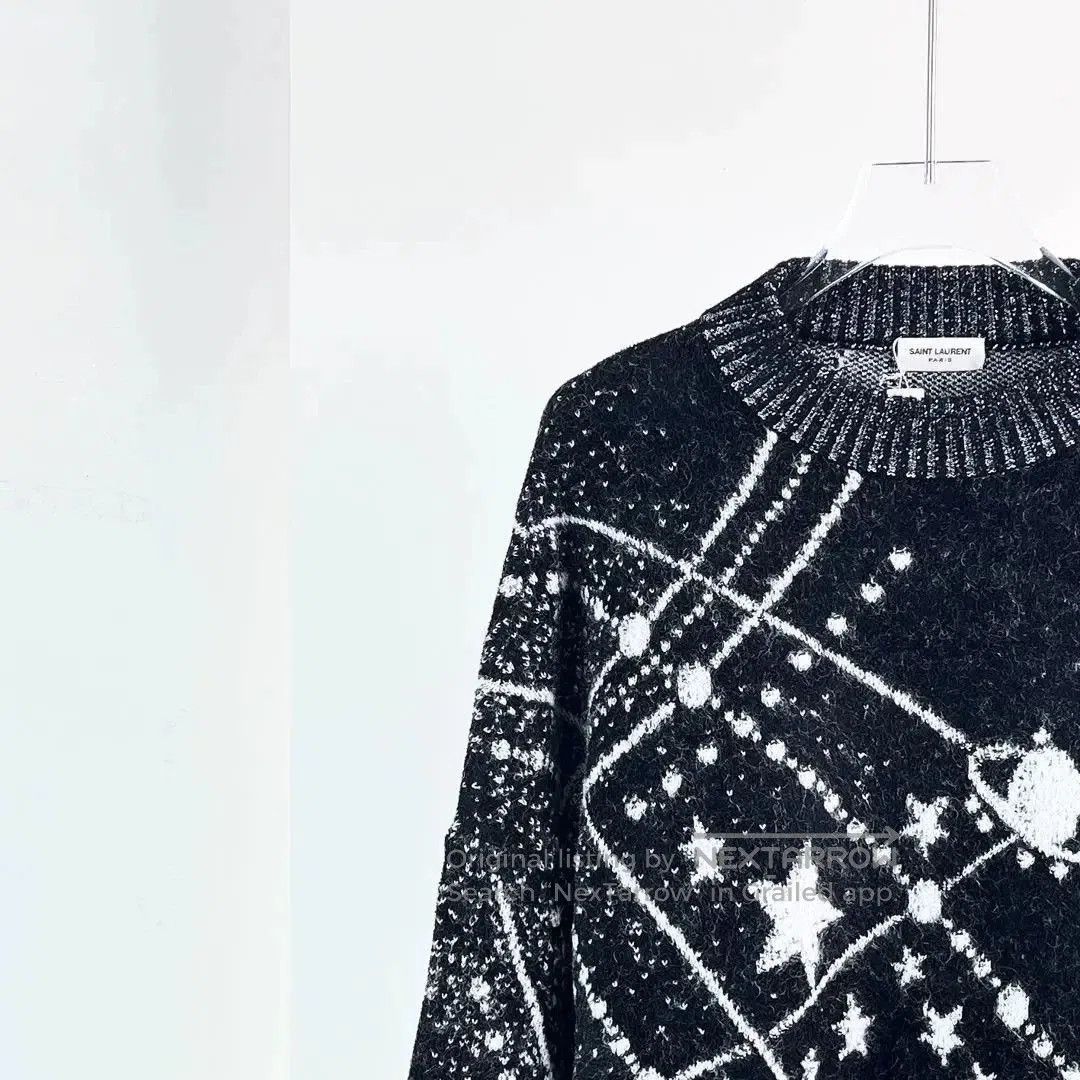 Saint Laurent Paris Saint Laurent Star Pattern Sweater. Size S / US 4 / IT 40 - 3 Thumbnail