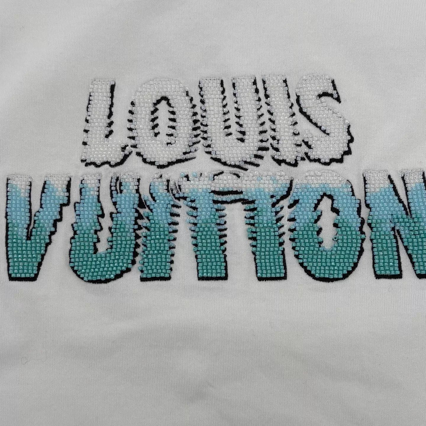 Louis Vuitton LV beaded gradient logo short tee XL new Size US XL / EU 56 / 4 - 6 Thumbnail