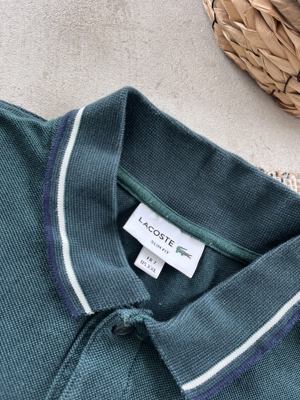 Lacoste Vintage Lacoste Rugby Shirt Green Minimalist Small Logo Y2K Size US XXL / EU 58 / 5 - 7 Thumbnail
