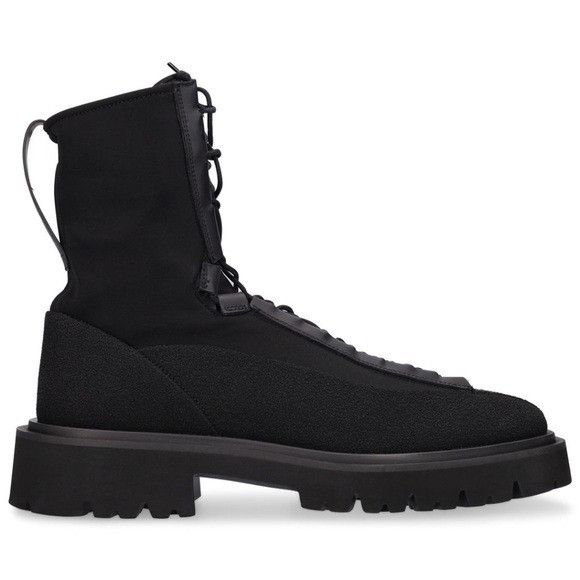Salvatore Ferragamo Ferragamo Atlante Neoprene Lace Up Boots Black Men’s Size 8. Size US 8.5 / EU 41-42 - 1 Thumbnail