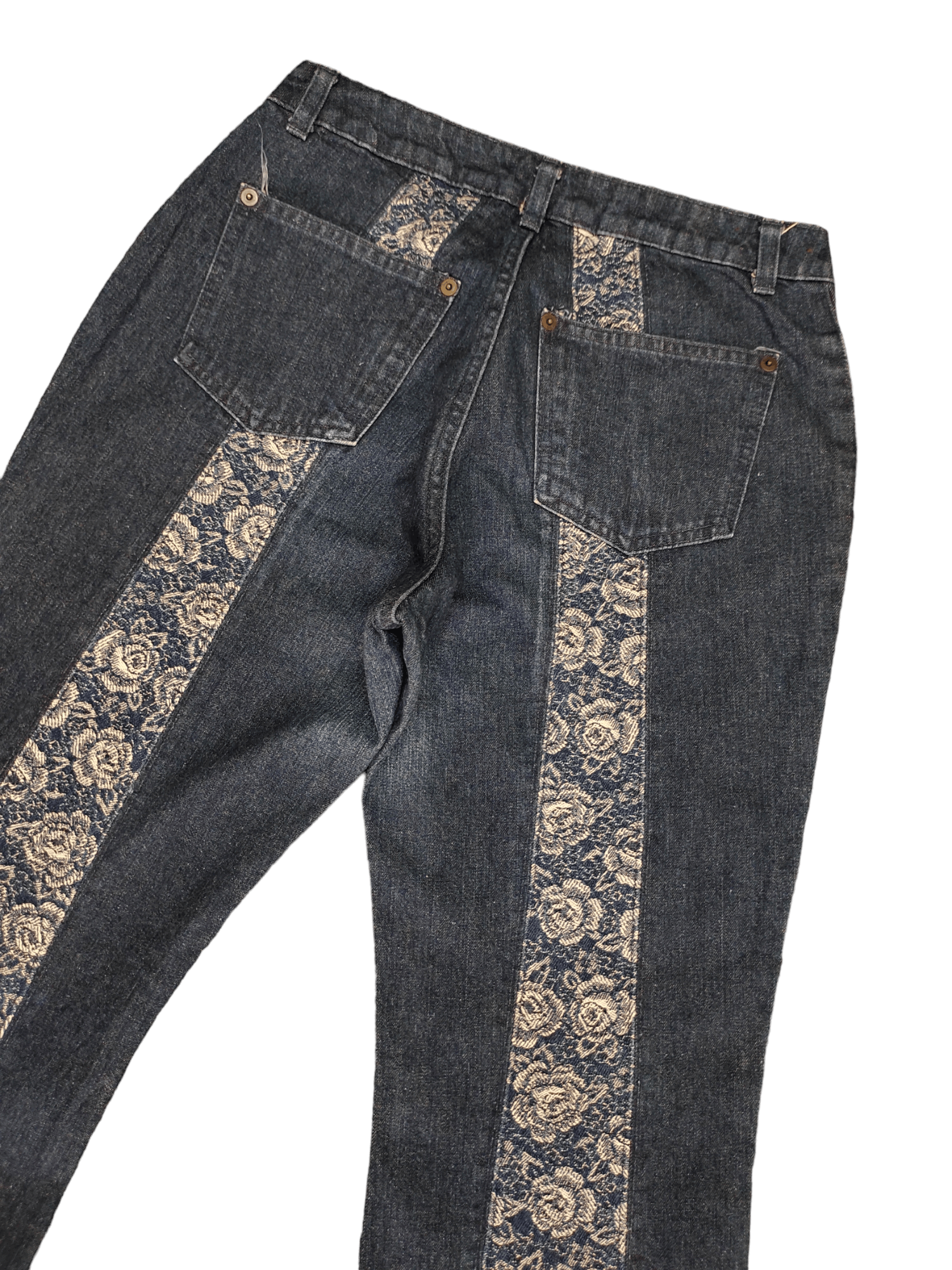 Hysteric Glamour Flare Jeans Flower Embroidered High Rise Bootcut Bellbottom Size US 27 - 14 Thumbnail