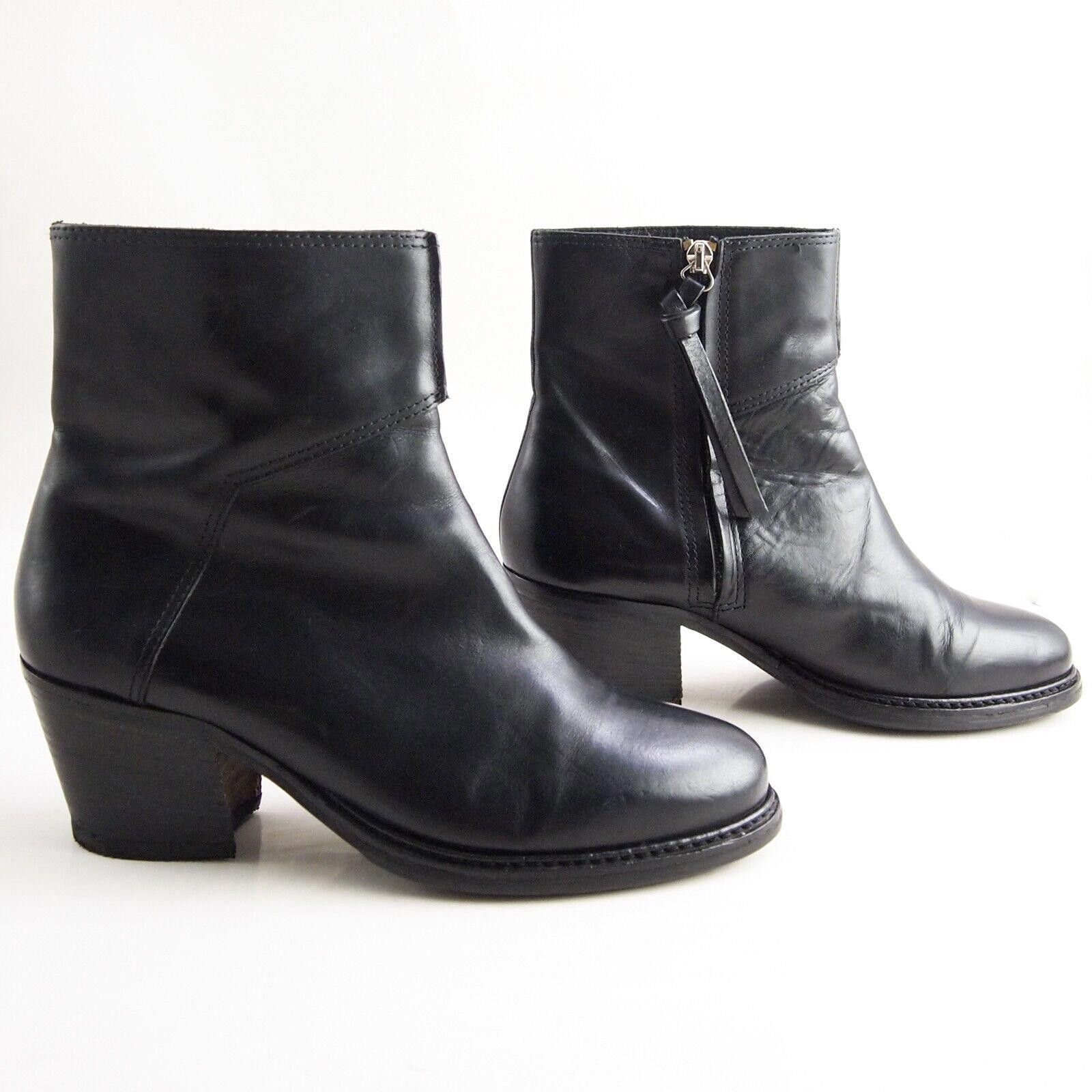 Hugo Boss Hugo Boss Ankle Boots Black Leather Womens US 8.5 EU 38.5 Size US 8.5 / IT 38.5 - 4 Thumbnail