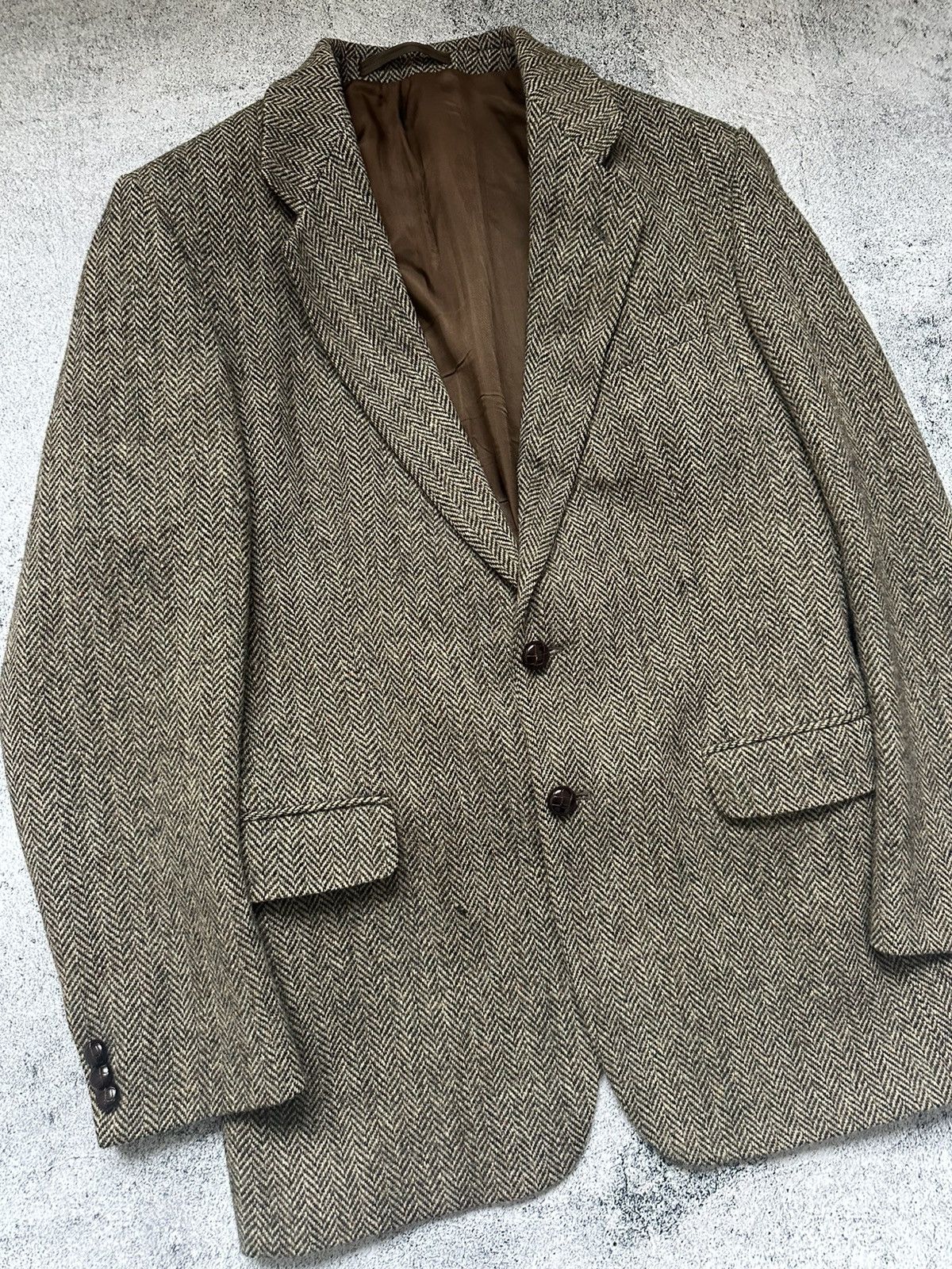 Harris Tweed Harris Tweed Coat St Michael Scottish Wool Men's Brown Size US M / EU 48-50 / 2 - 5 Thumbnail