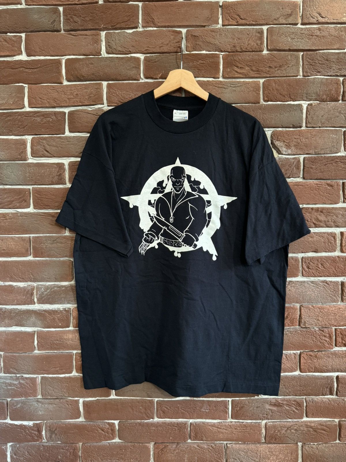 Band Tees × Thunderdome × Vintage Vintage 90s Dj Paul Forze Gabber Thunderdome Band Tee Grail Size US XL / EU 56 / 4 - 1 Thumbnail