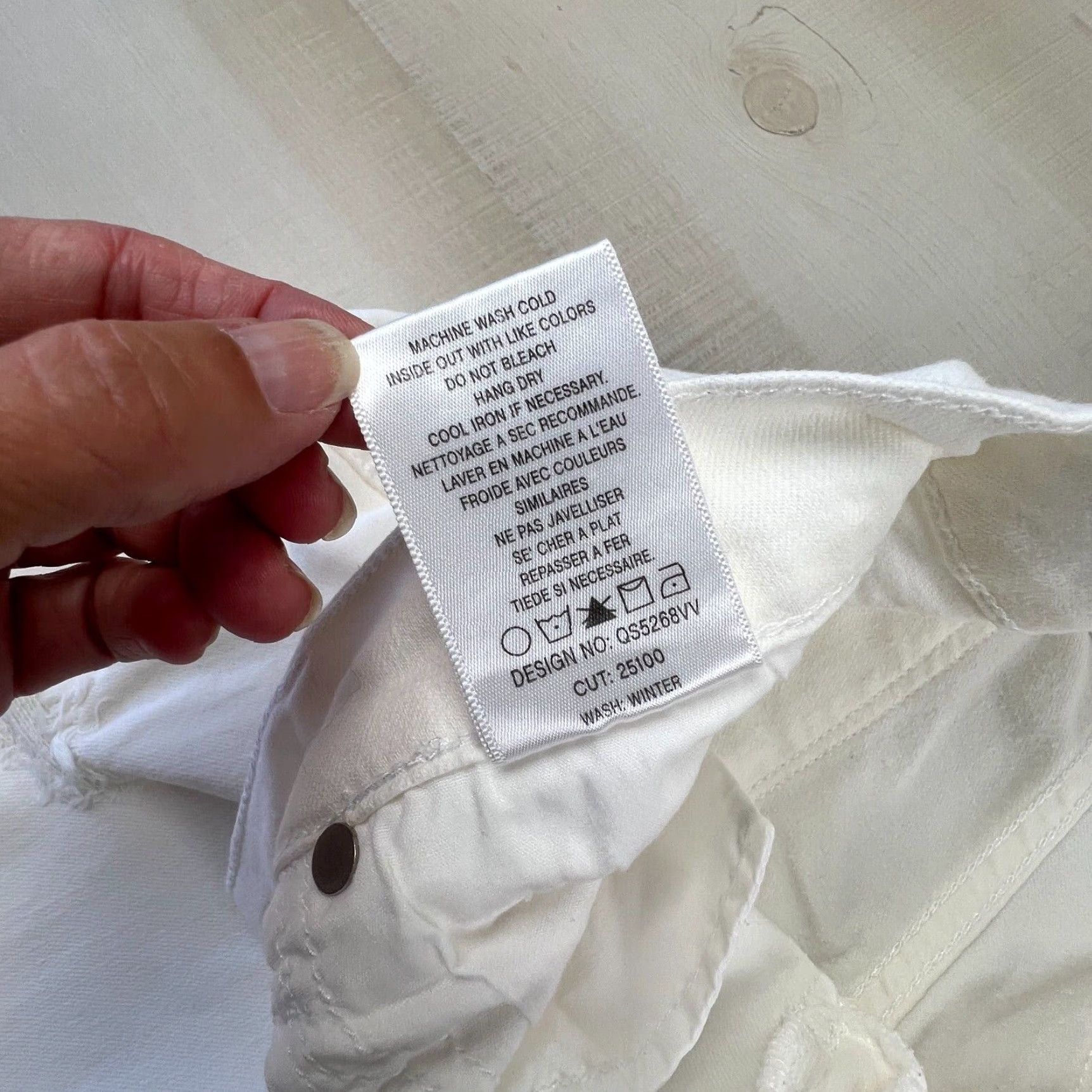 Vintage Else Womens White Distressed Jeans Size 26" / US 2 / IT 38 - 6 Thumbnail