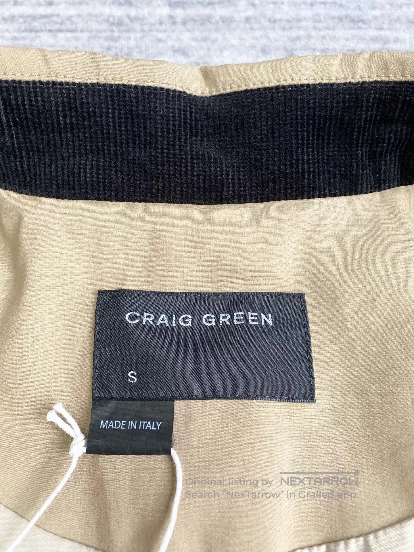 Craig Green khaki drawstring belt trench coat. Size US S / EU 44-46 / 1 - 7 Thumbnail