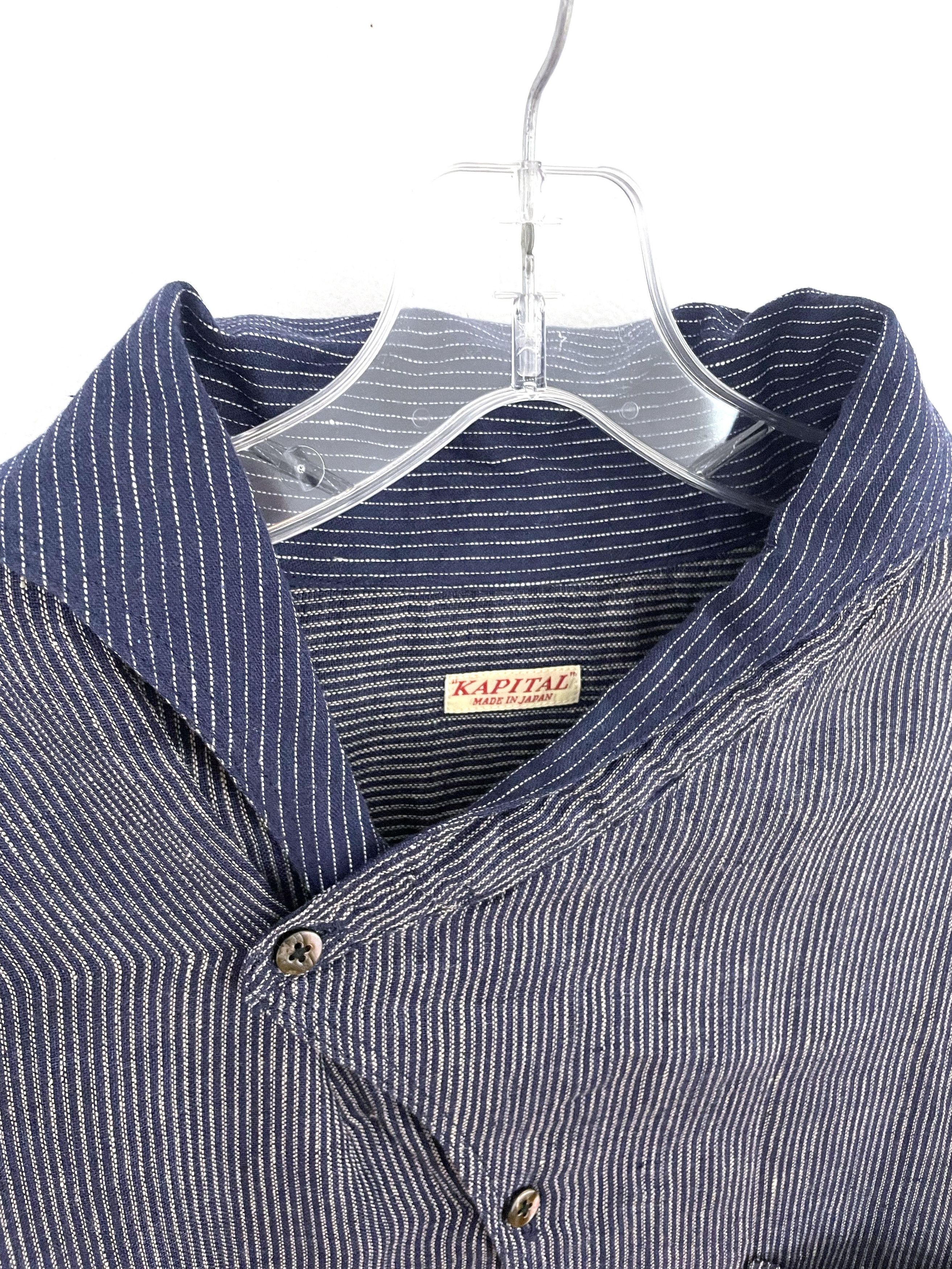 Kapital Striped Linen Buttonup Size US L / EU 52-54 / 3 - 3 Thumbnail