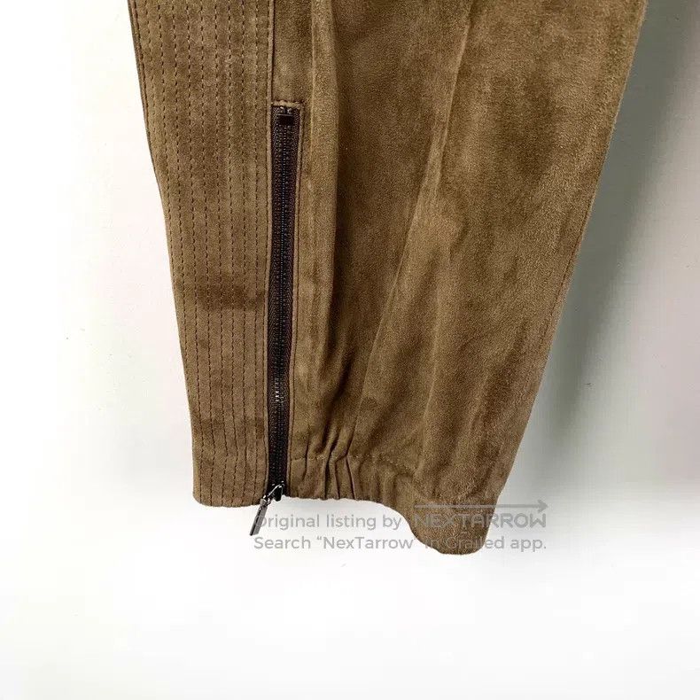 Brunello Cucinelli Brunello Cucinelli Brown drawstring leather casual pants Size 25" / US 0 / IT 36 - 4 Thumbnail