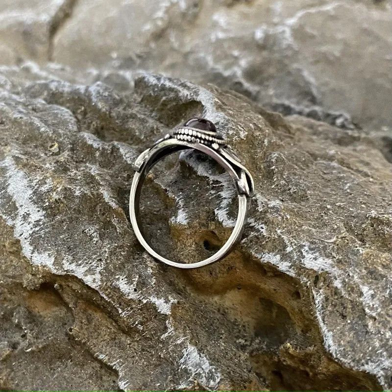 Jewelry × Vintage Oval Red Stone Vintage Ring Size ONE SIZE - 5 Thumbnail