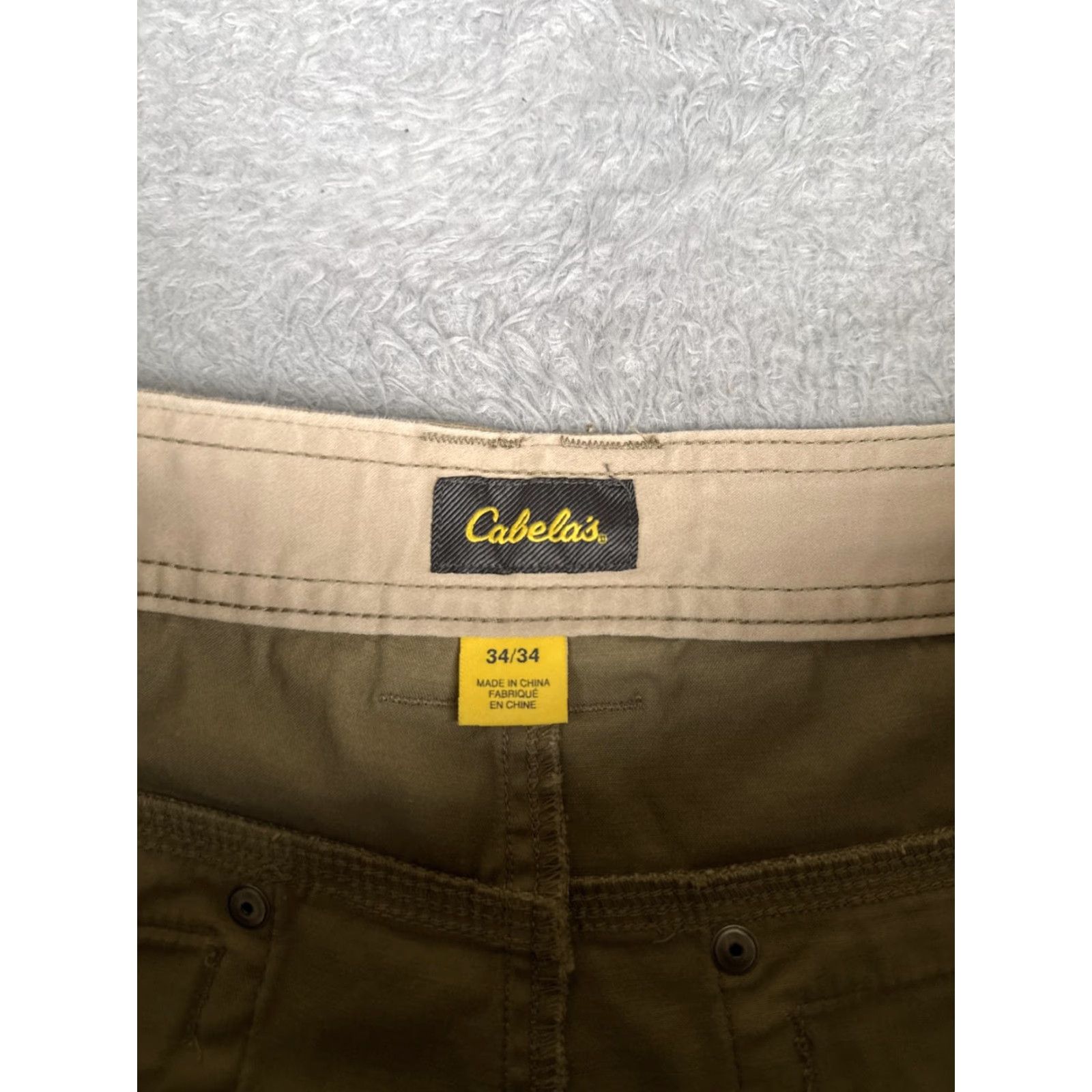 Vintage Cabela's Cargo Shorts Men 34 Beige Stretch Pockets Cotton Blend Durable Camp Hike Size US 34 / EU 50 - 7 Thumbnail