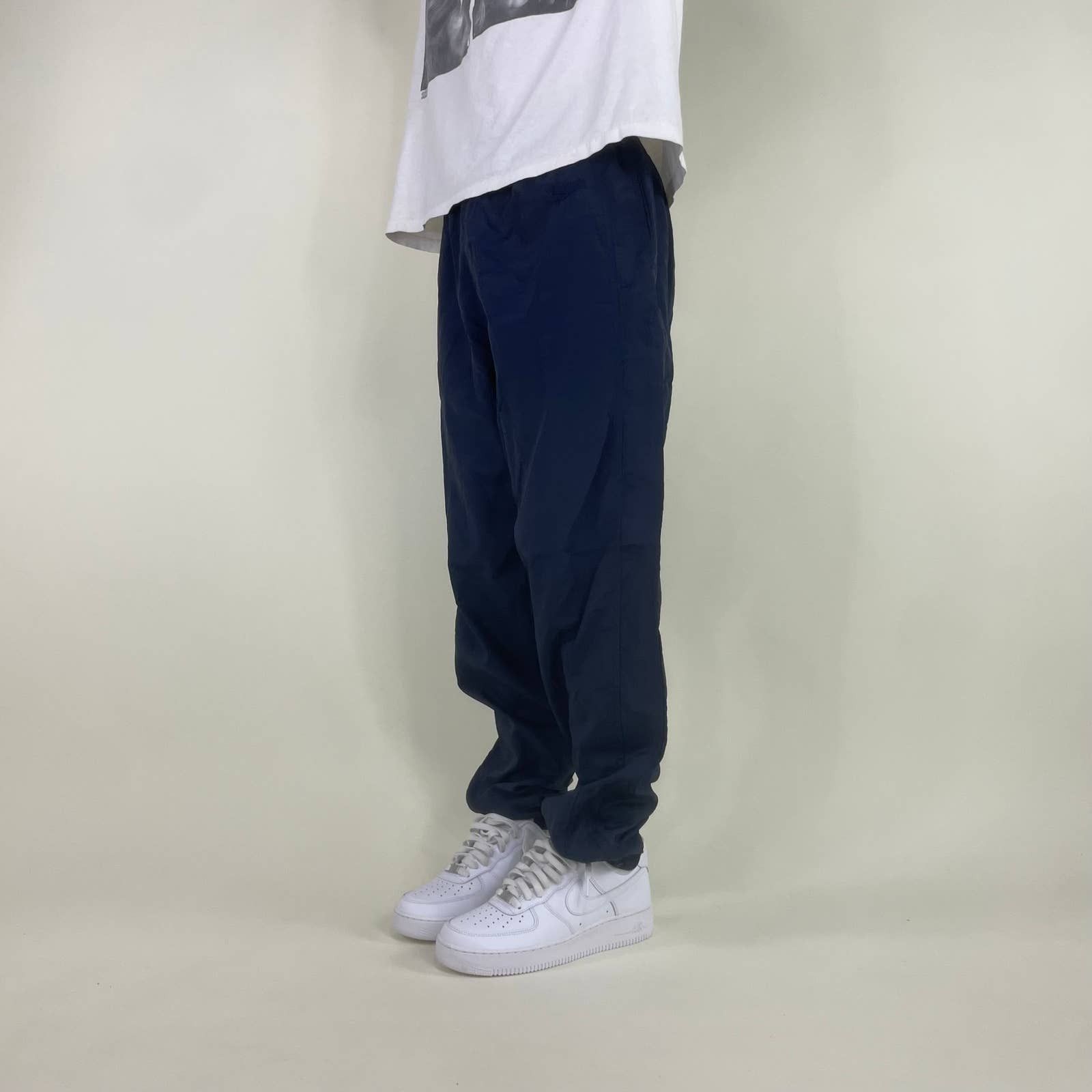 Reebok × Vintage Vintage 1990's Reebok Navy Retro Nylon Light Shell Sweatpant Size US 32 / EU 48 - 1 Thumbnail