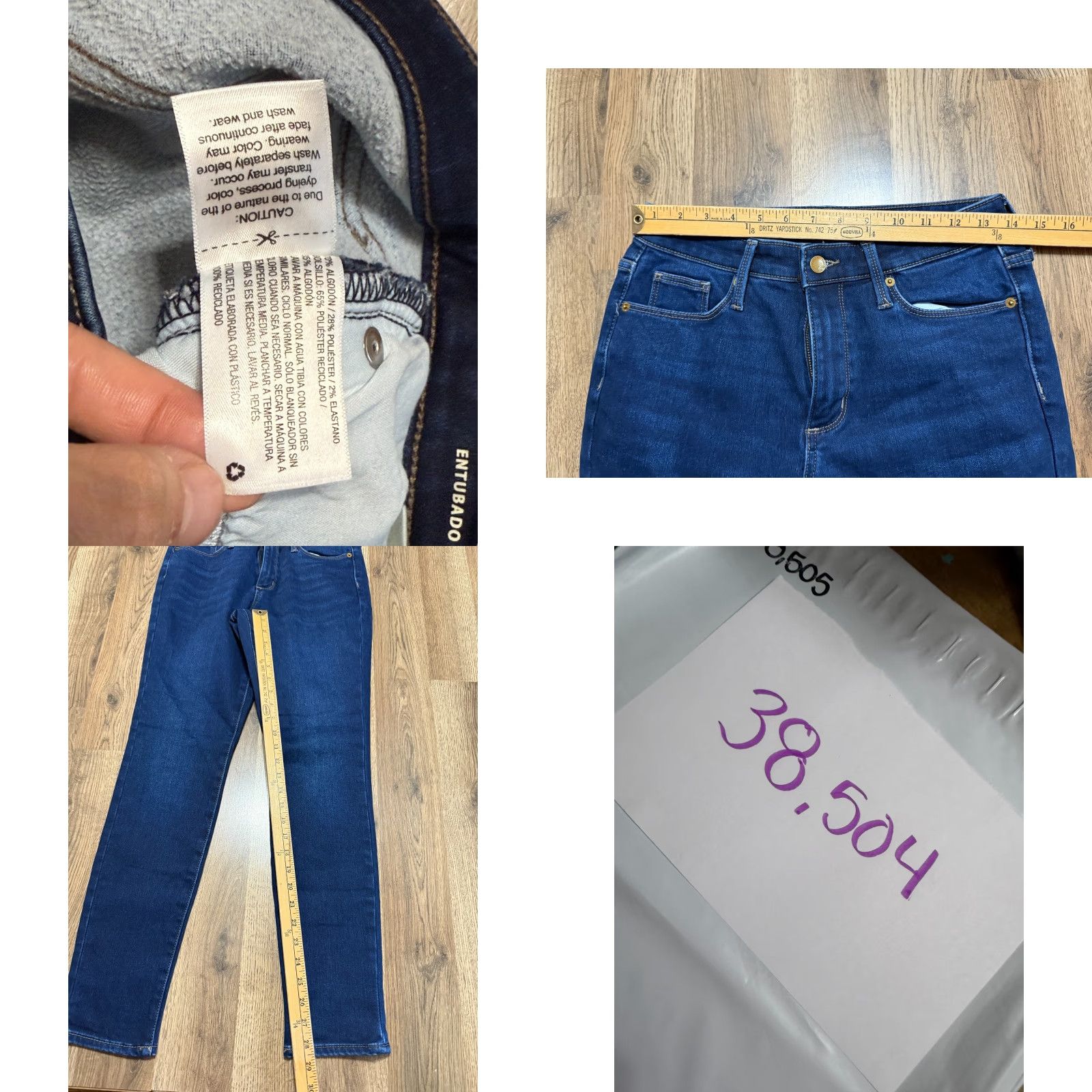 Vintage Universal Thread Jeans Women's 8/29R Blue Denim High Rise Skinny Leg Jeans Regular 5-Pocket Stretch Inseam 28.5 in Adult Womens Size 30" / US 8 / IT 44 - 8 Thumbnail